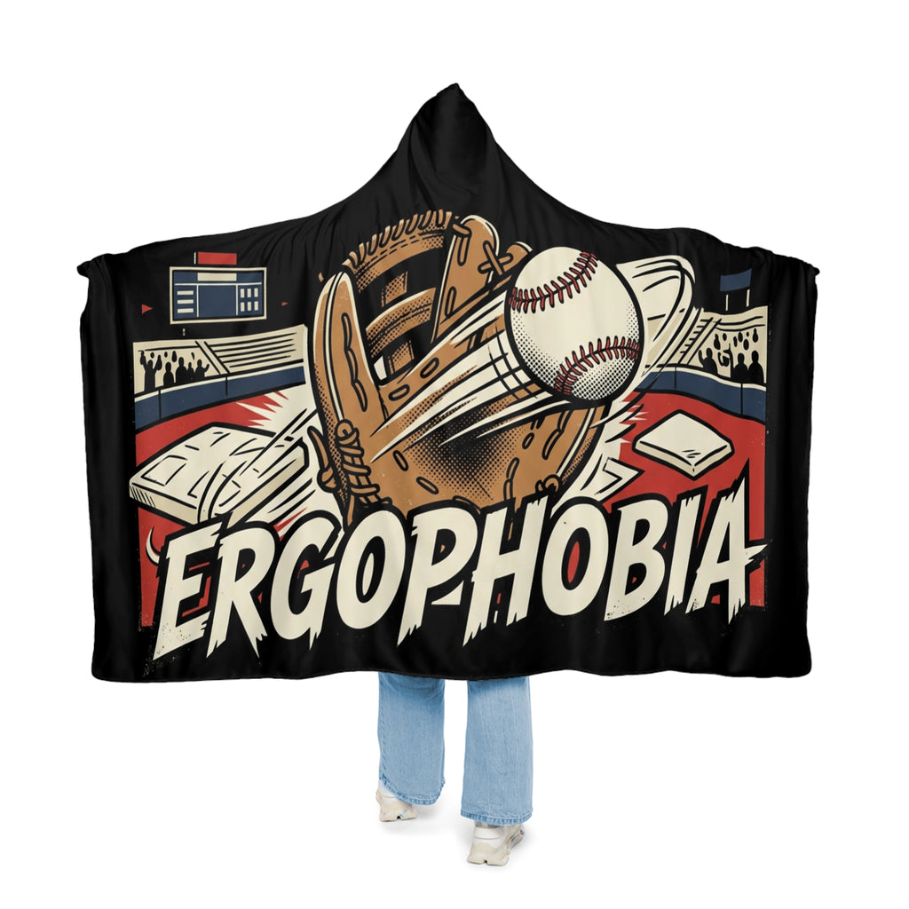 Hooded Blanket — Ergophobia Baseball Snuggle Throw