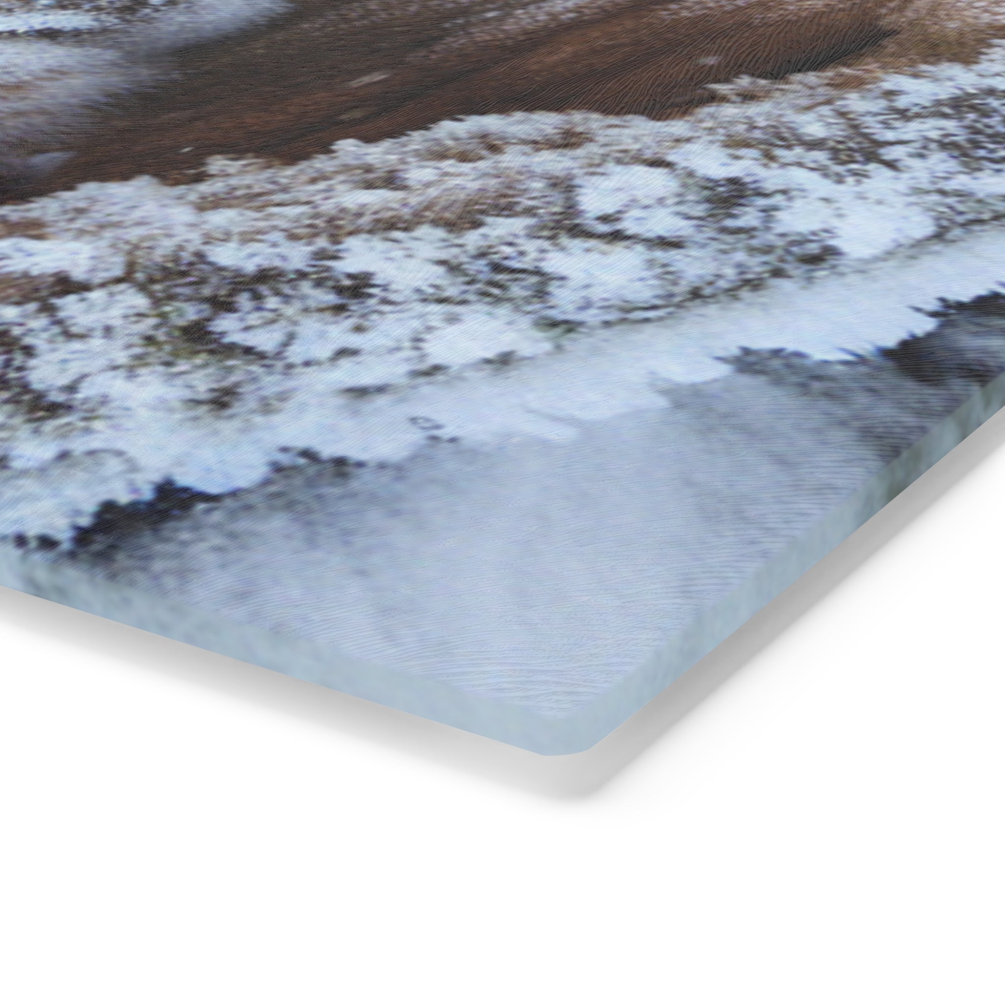 Owl Family Winter Cutting Board — Snowy Woodland Kitchen Decor