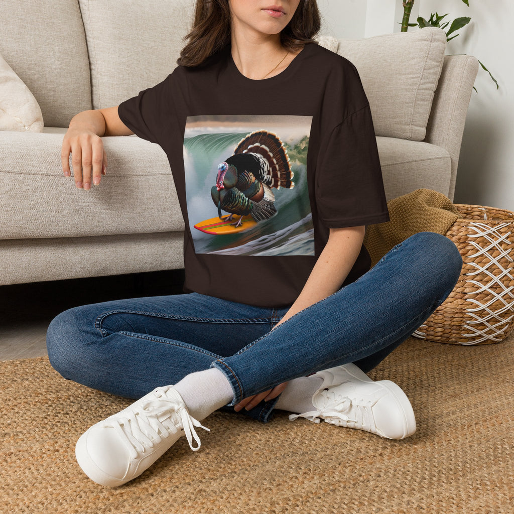 Surfing Turkey T-Shirt — Funny Thanksgiving Surfboard Graphic Tee