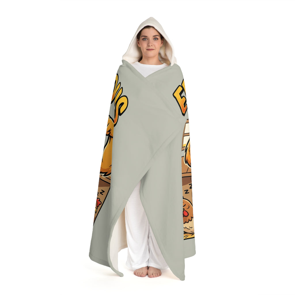 Hooded Sherpa Fleece Blanket