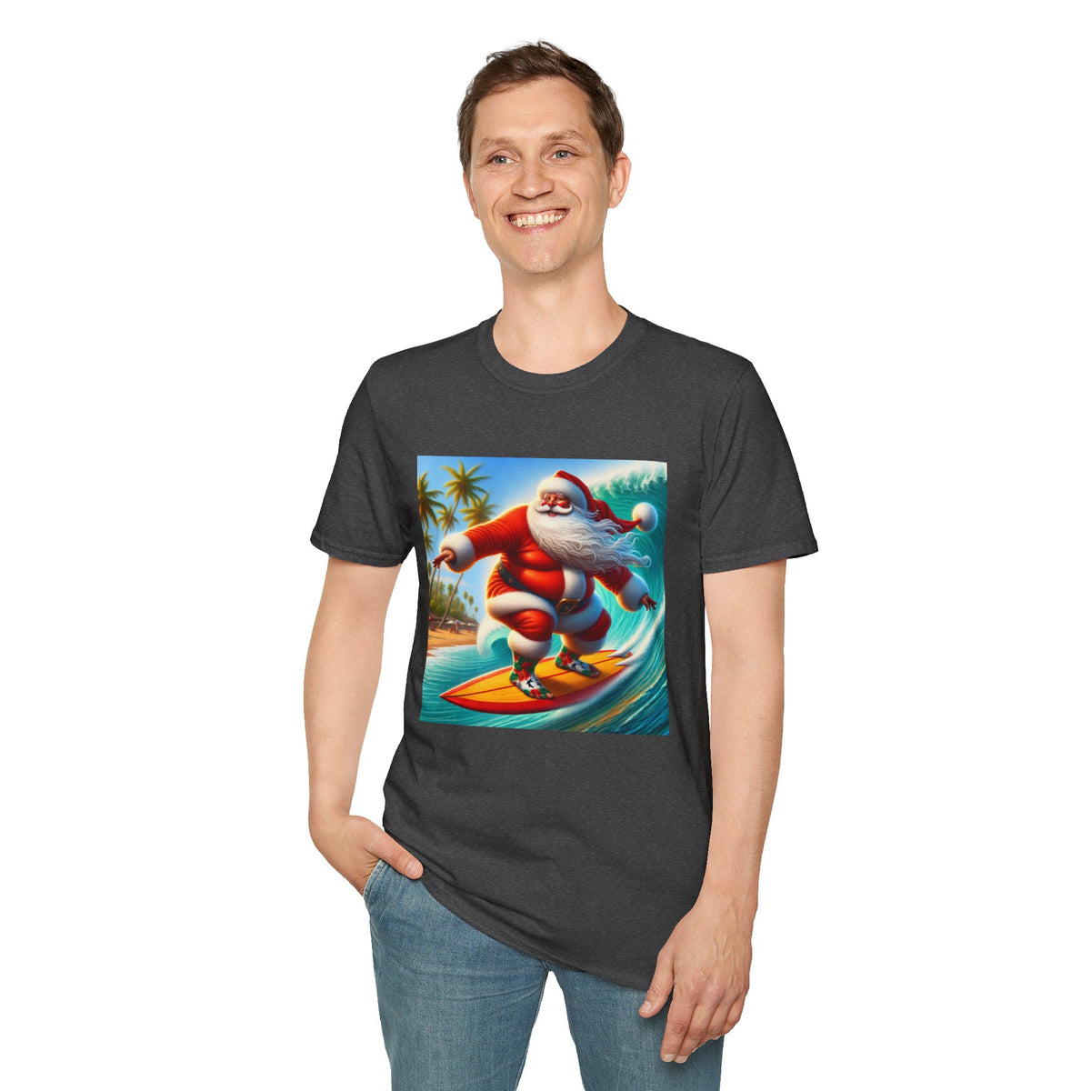 Surfing Santa Christmas T-Shirt