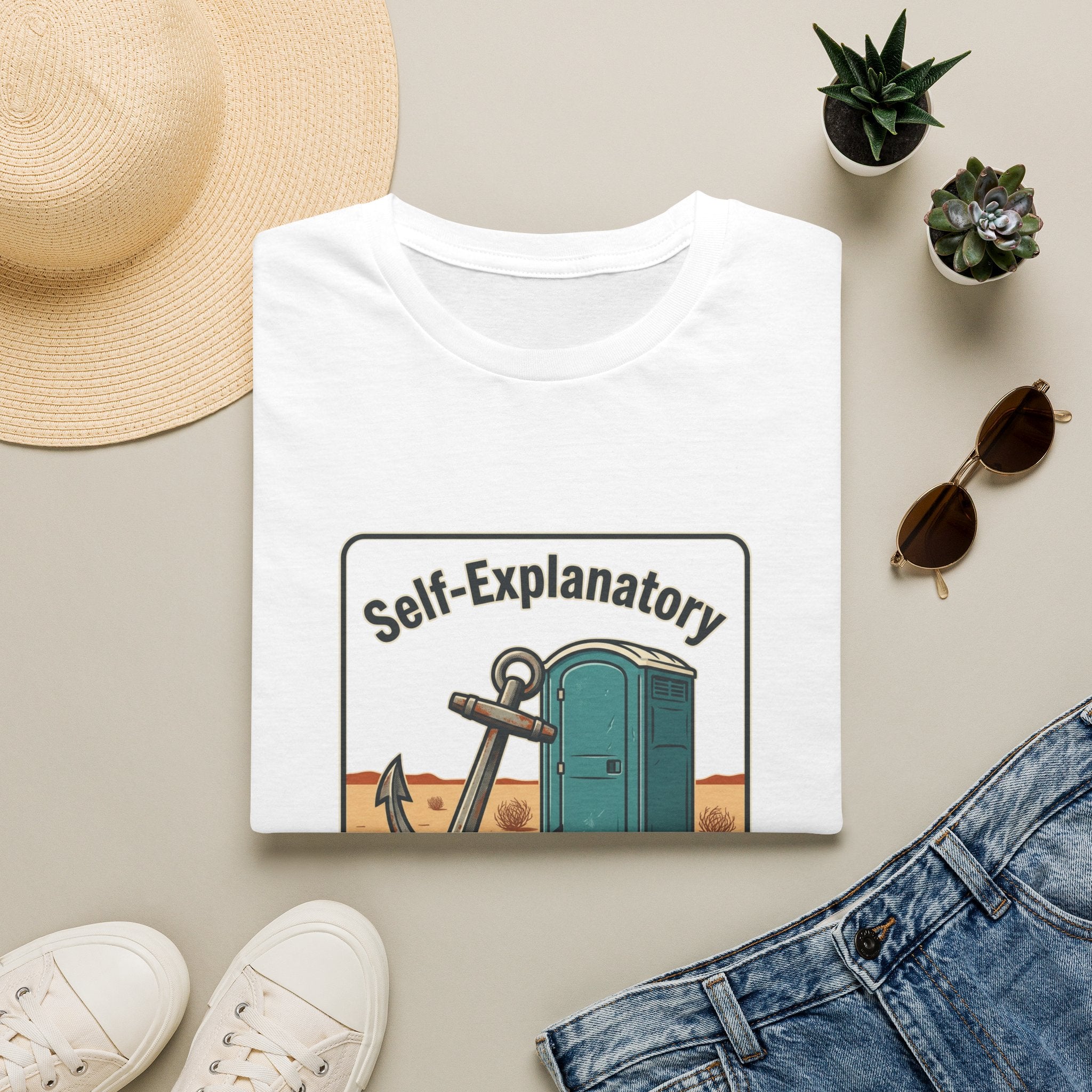 Self-Explanatory Anchor Outhouse Funny Unisex T-Shirt