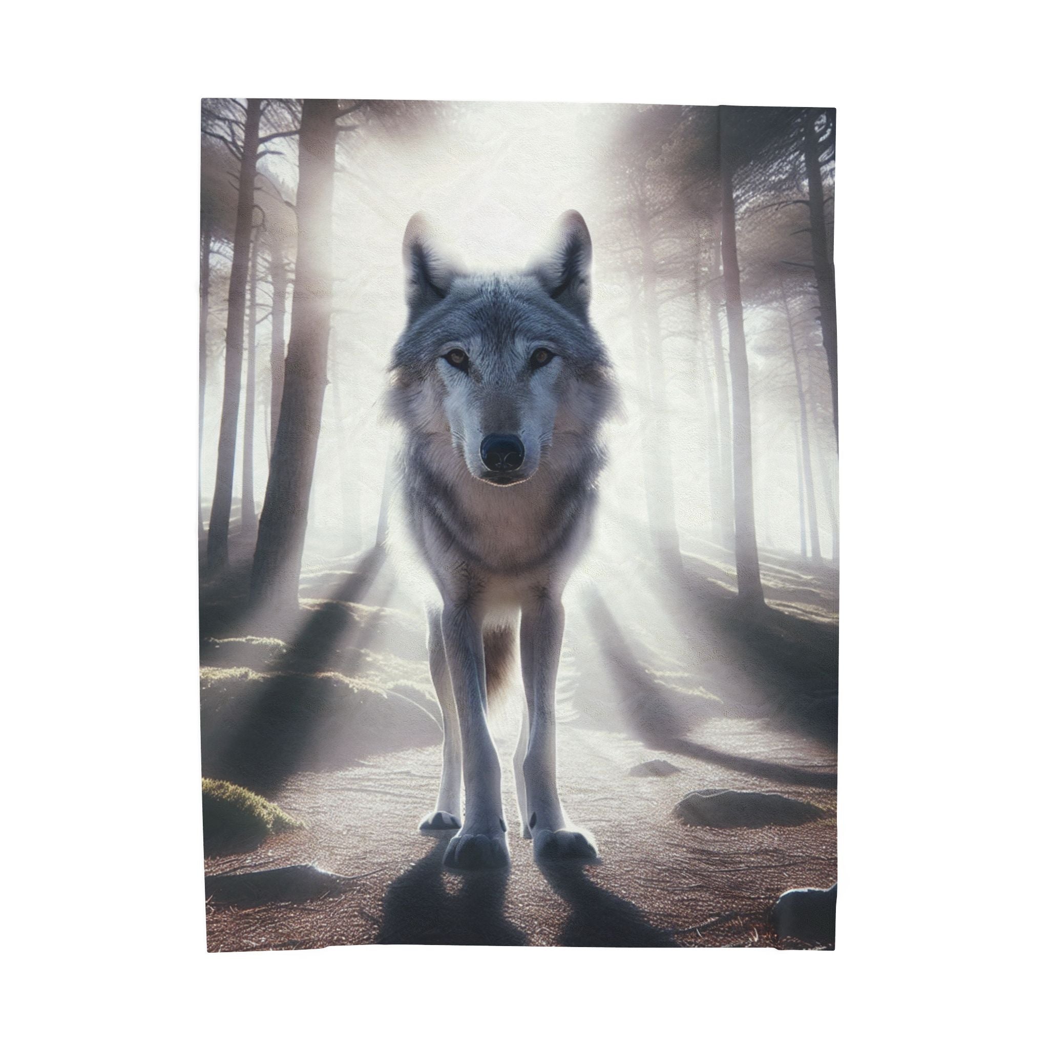 Velveteen Plush Blanket - Wolf
