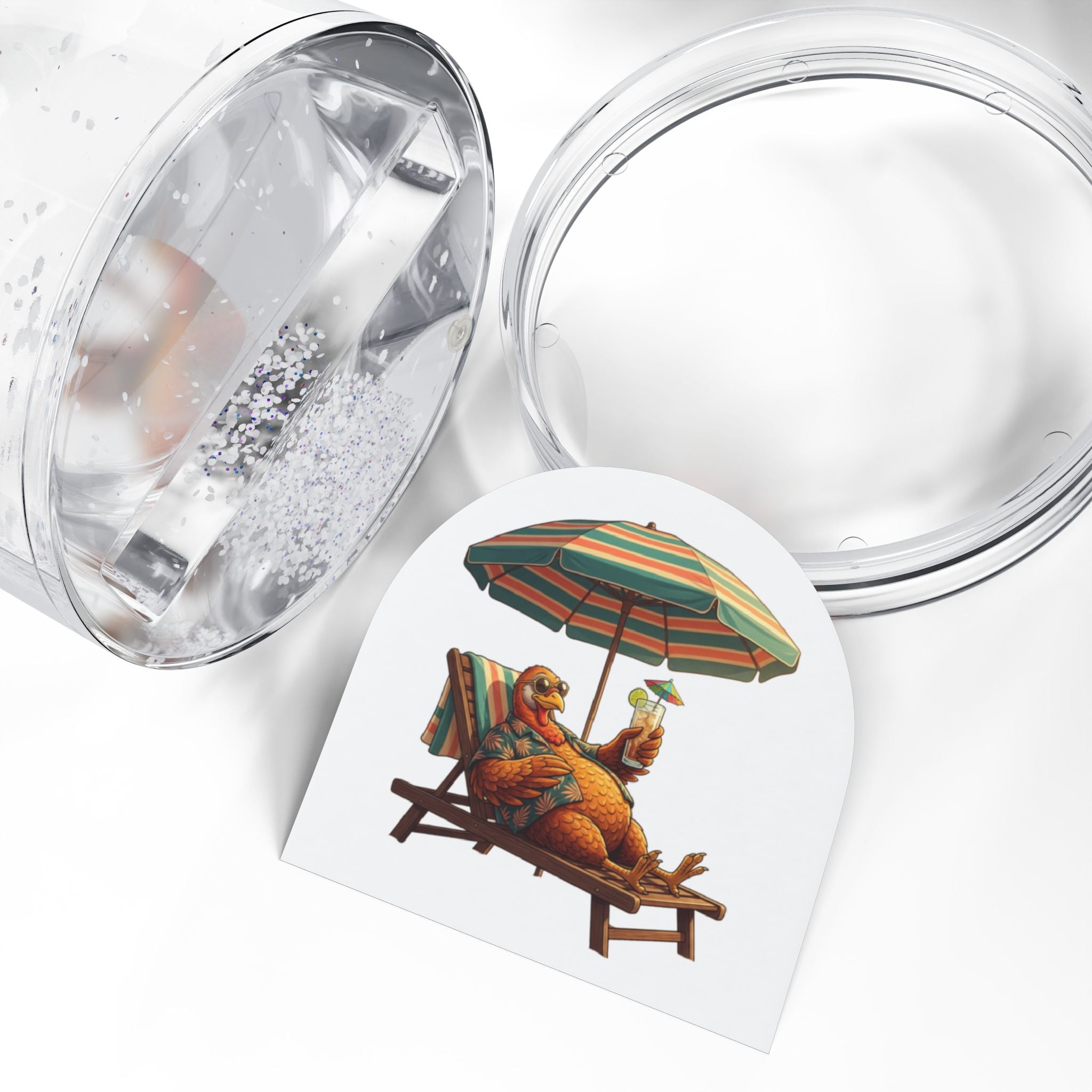 Snow Globe — Relaxing Beach Sloth Snow Globe (Tropical Vacation Decor)