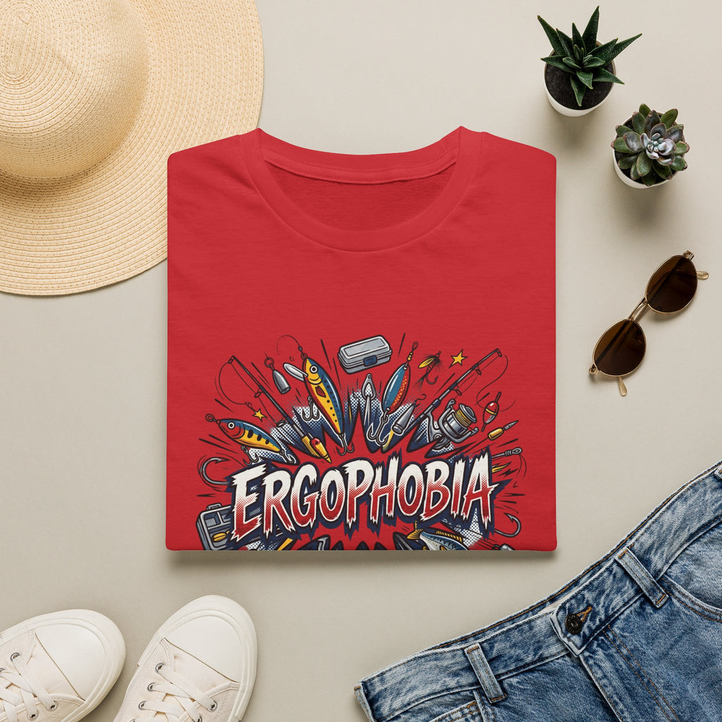 Ergophobia Comic Burst T-Shirt — Funny Anxiety Awareness Tee
