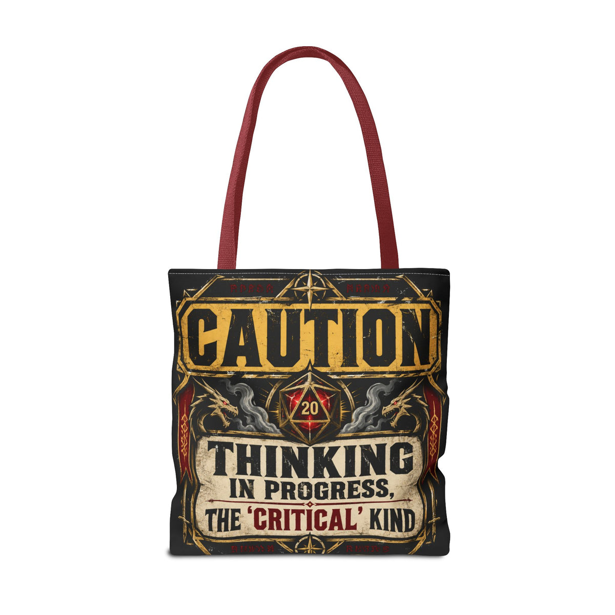 Caution Thinking in Progress Critical Kind Tote Bag