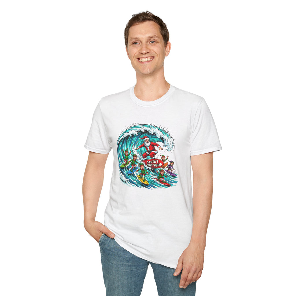 Santa’s Surf Christmas T-Shirt – Tropical Holiday Gift