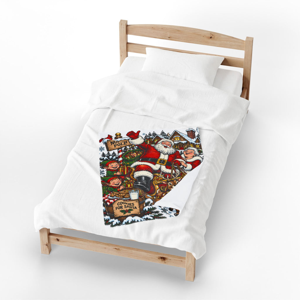 Santa Claus Christmas Velveteen Plush Blanket