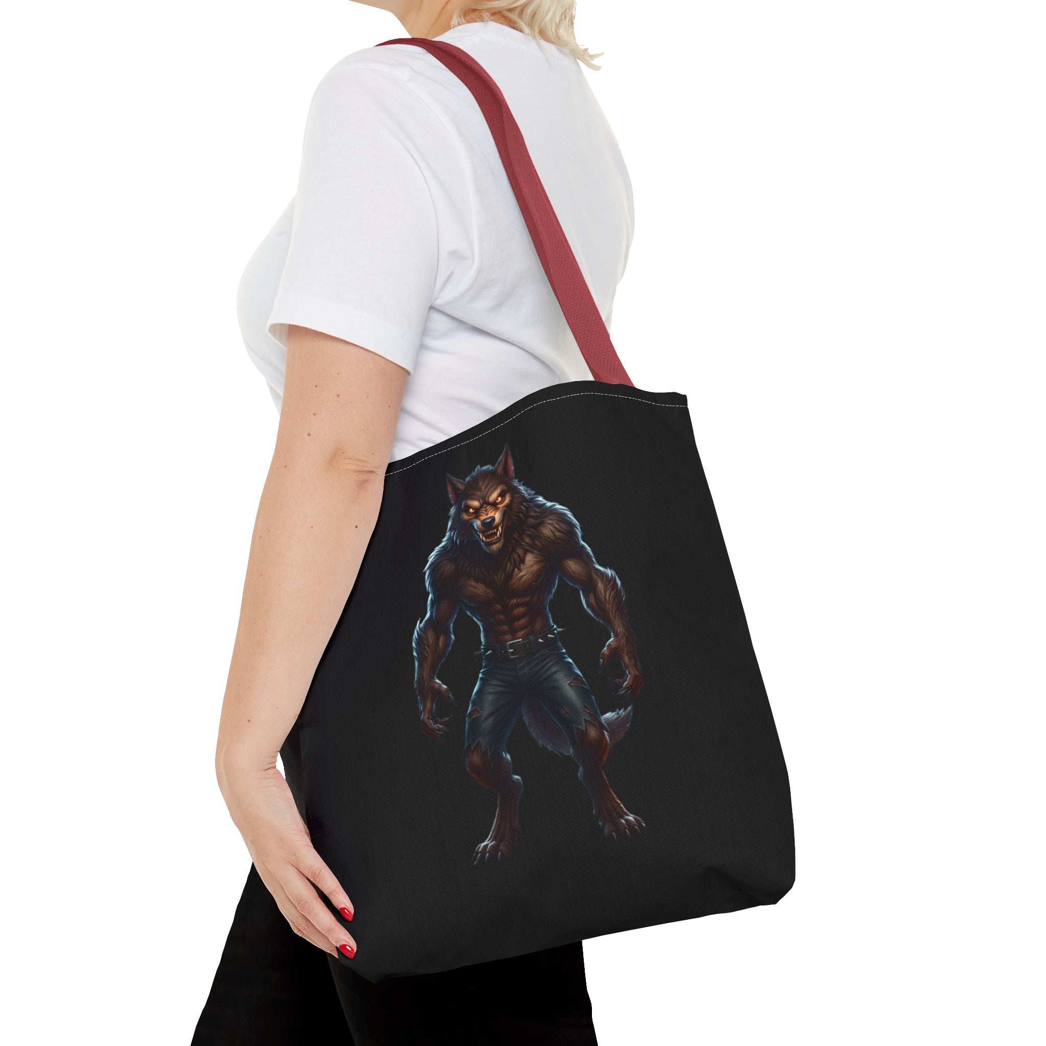Werewolf Tote Bag — Dark Fantasy Creature Shopper