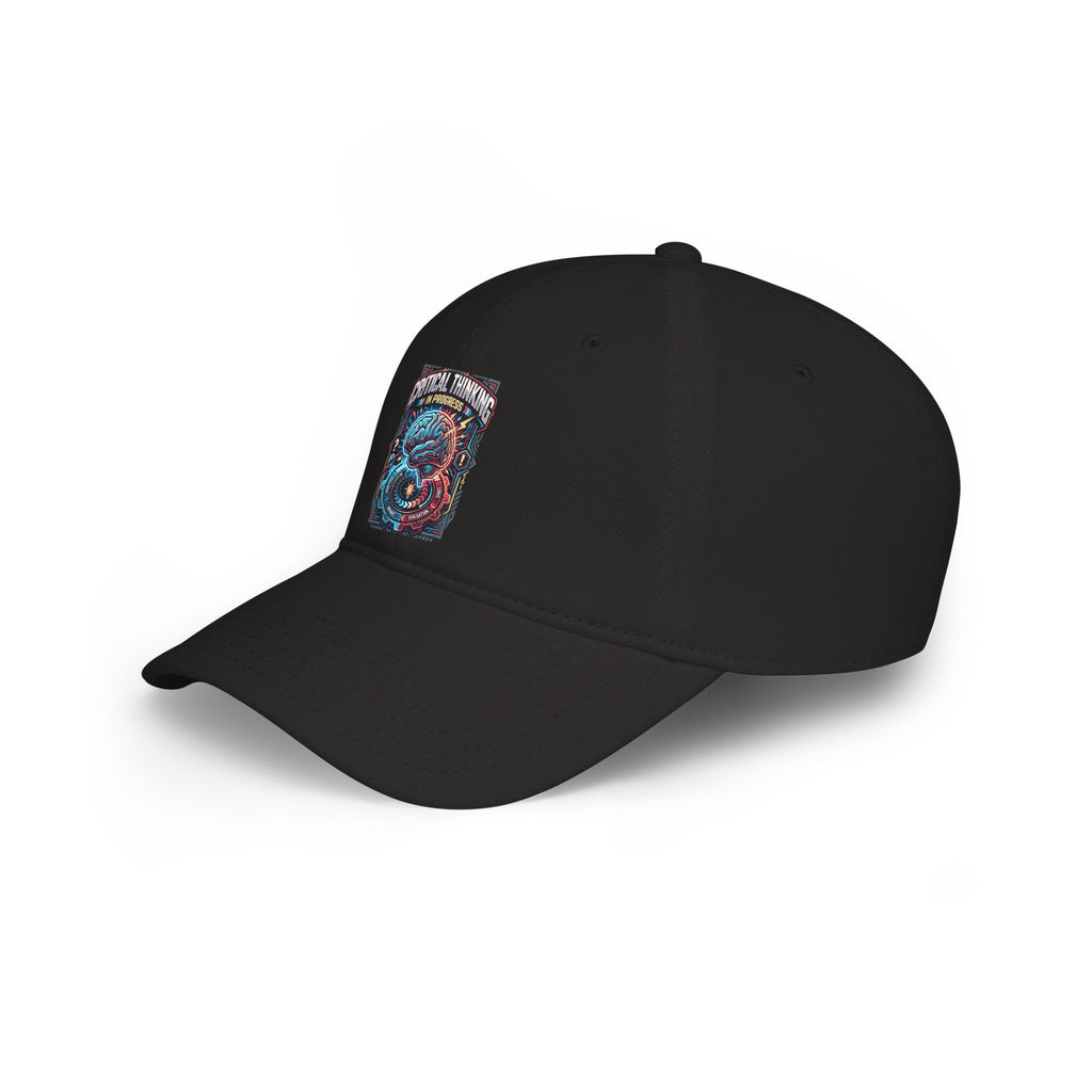 Dragon Skull Baseball Cap - 'Critical Thinking' Graphic Low Profile Hat