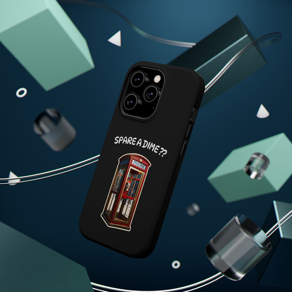 Phone Case — 'Spare a Dime?' Retro Phone Booth Magnetic Impact‑Resistant Case