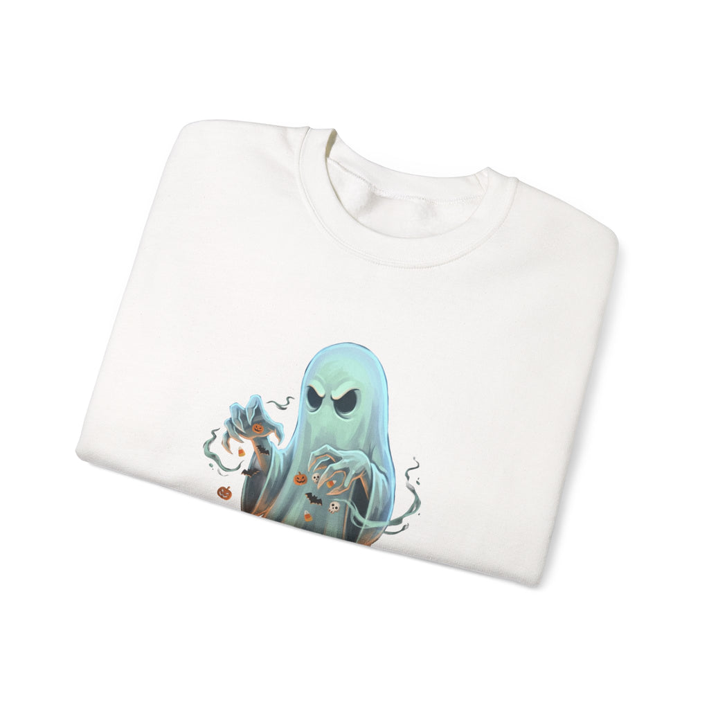 Grumpy Ghost Halloween Crewneck Sweatshirt