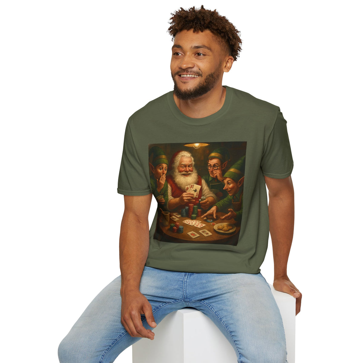 Santa Poker Night Christmas T-Shirt