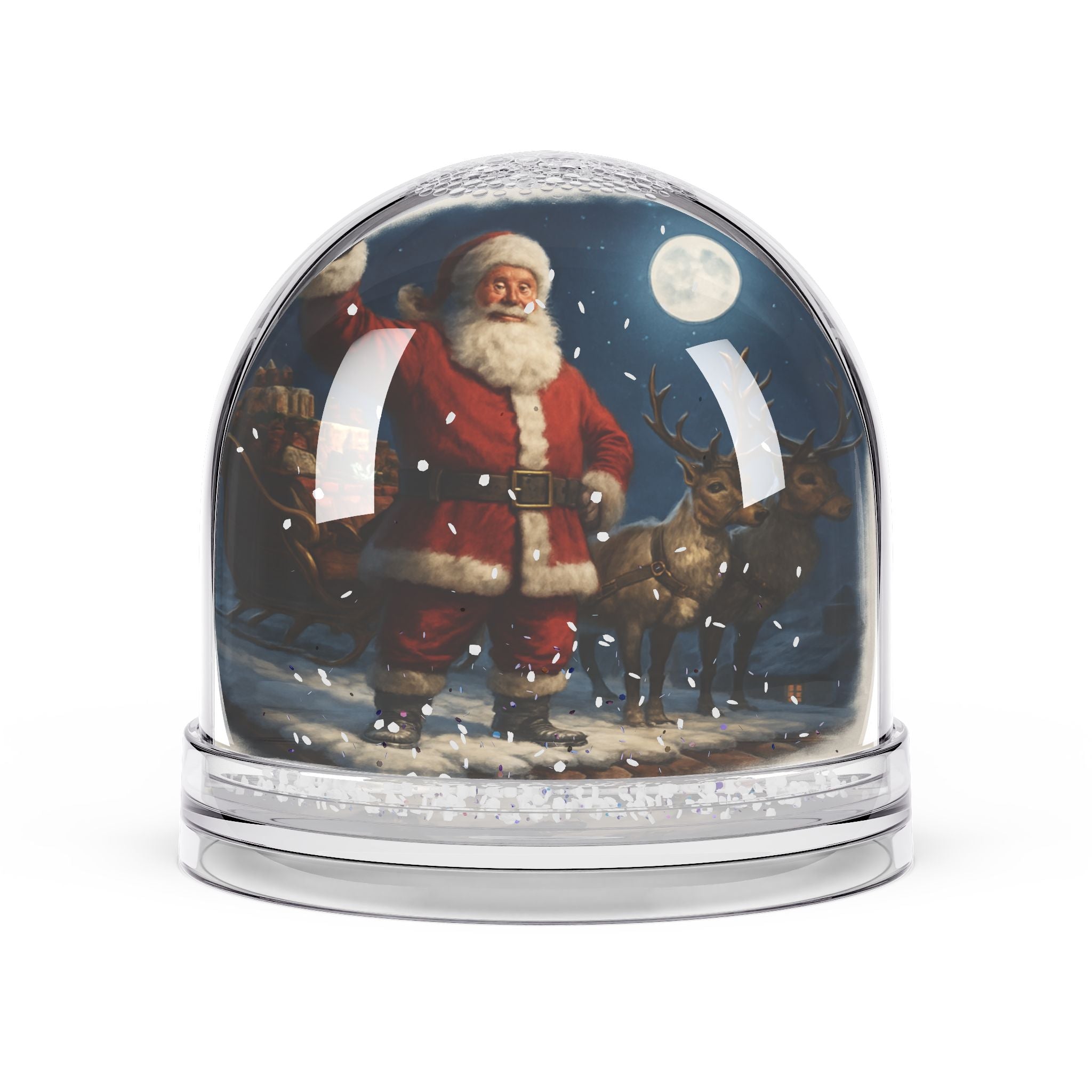 Santa Claus Snow Globe – Vintage Holiday Christmas Decoration