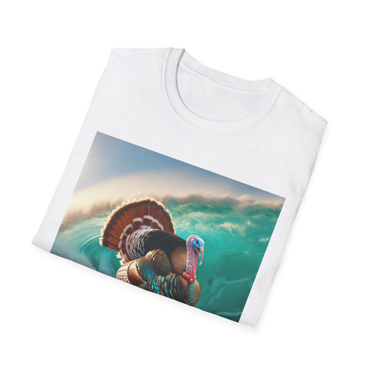 Majestic Surfing Turkey T-Shirt – Thanksgiving Wildlife Graphic Tee