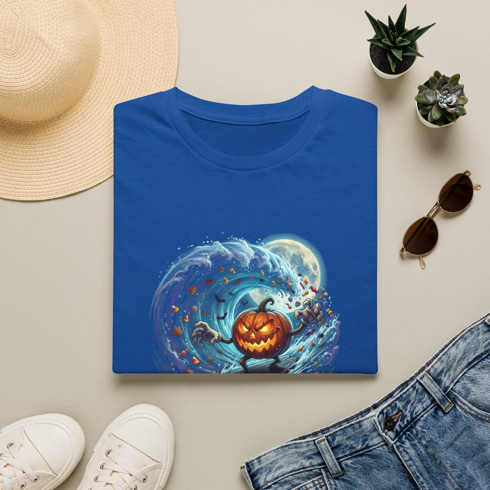 SURFING PUMPKIN Unisex Softstyle T-Shirt