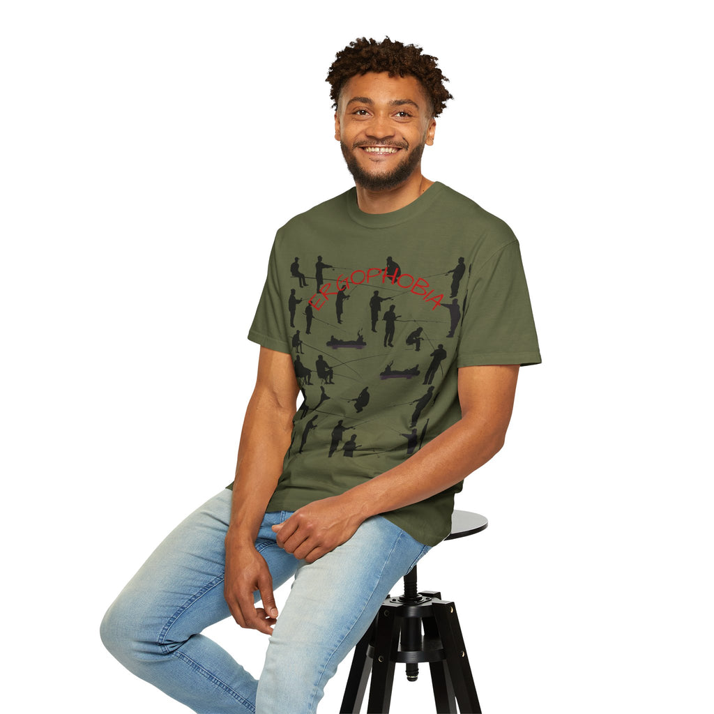 Different Styles of Fishing Garment-Dyed T-Shirt