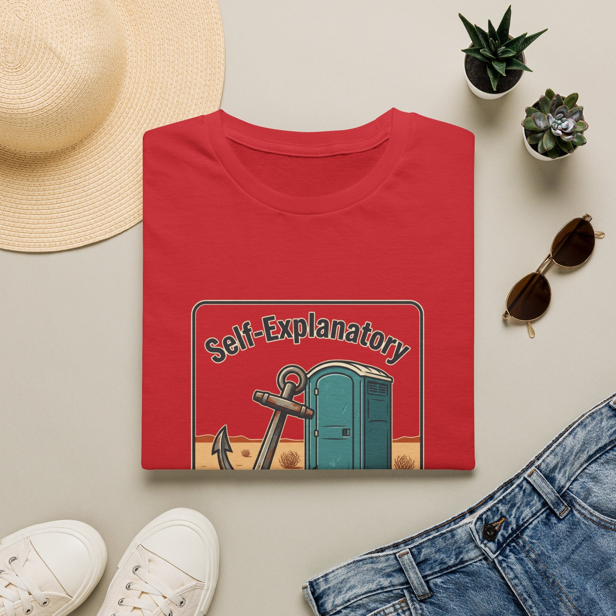 Self-Explanatory Anchor Outhouse Funny Unisex T-Shirt