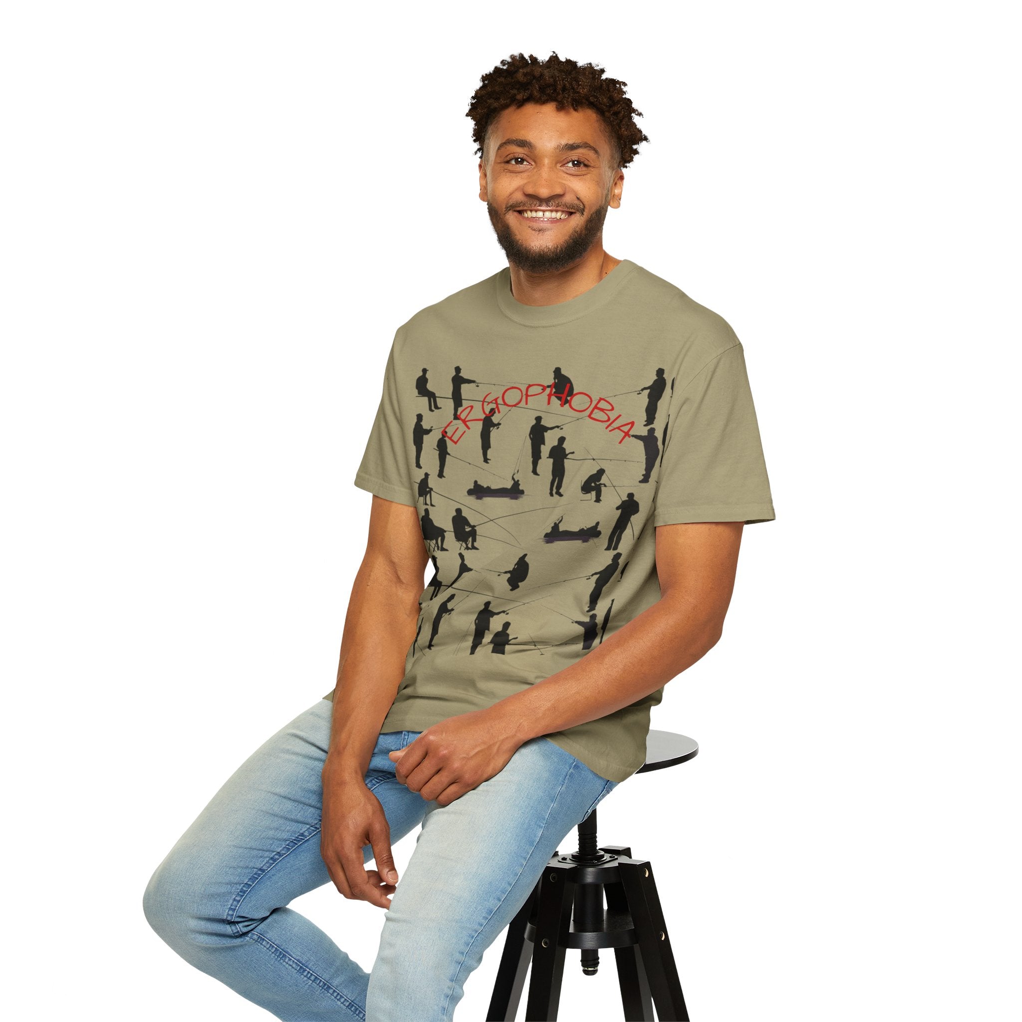 Different Styles of Fishing Garment-Dyed T-Shirt