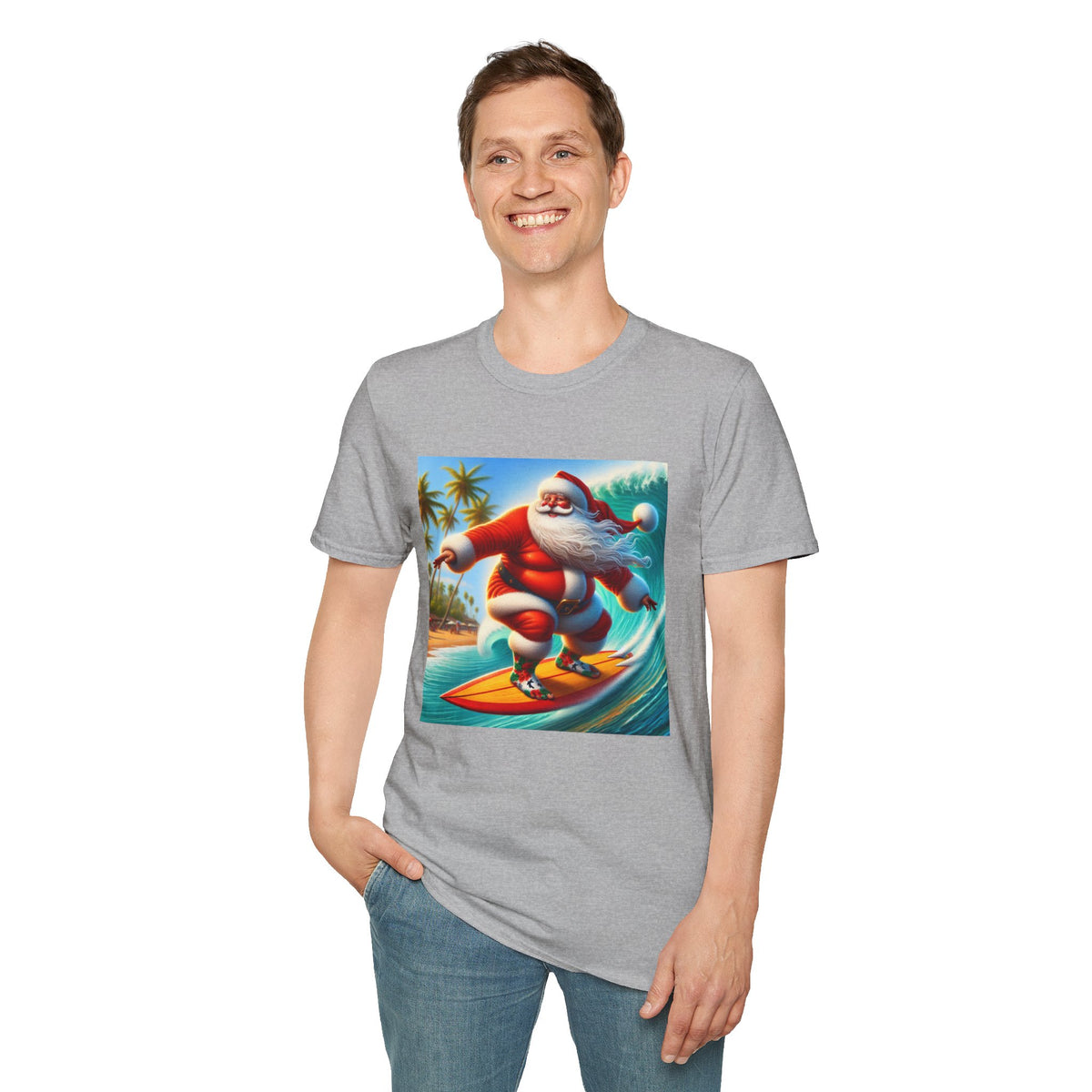 Surfing Santa Christmas T-Shirt