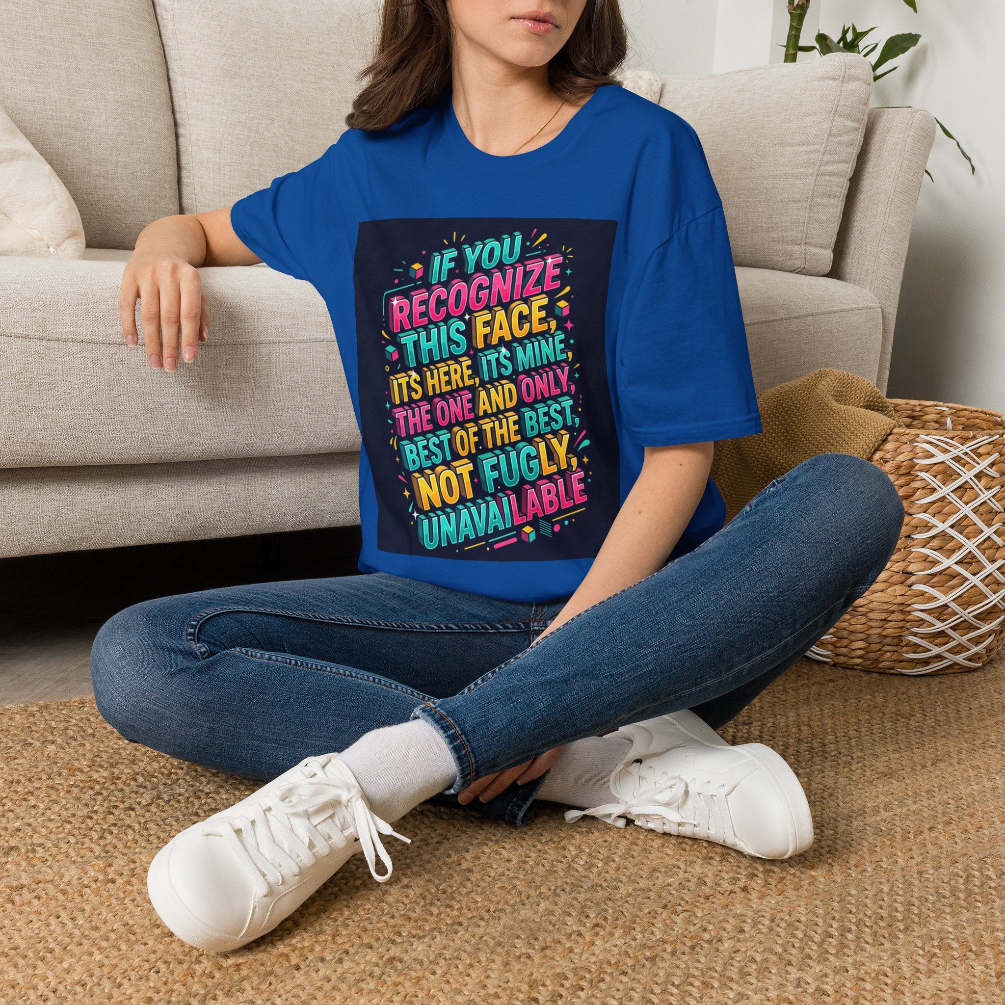 T-Shirt — “If You Recognize This Face It’s Mine” Funny Graphic Tee