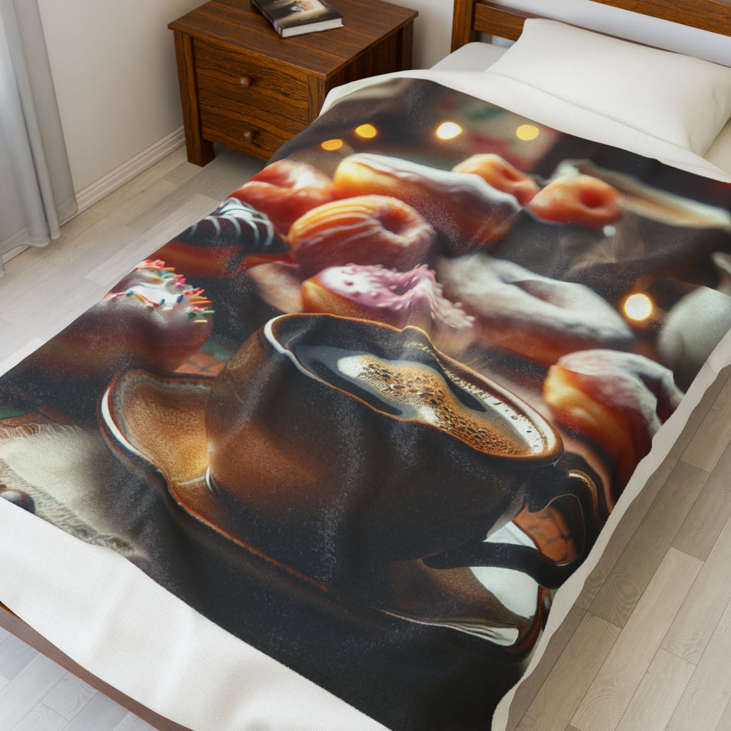 Velveteen Plush Blanket - Donut Design