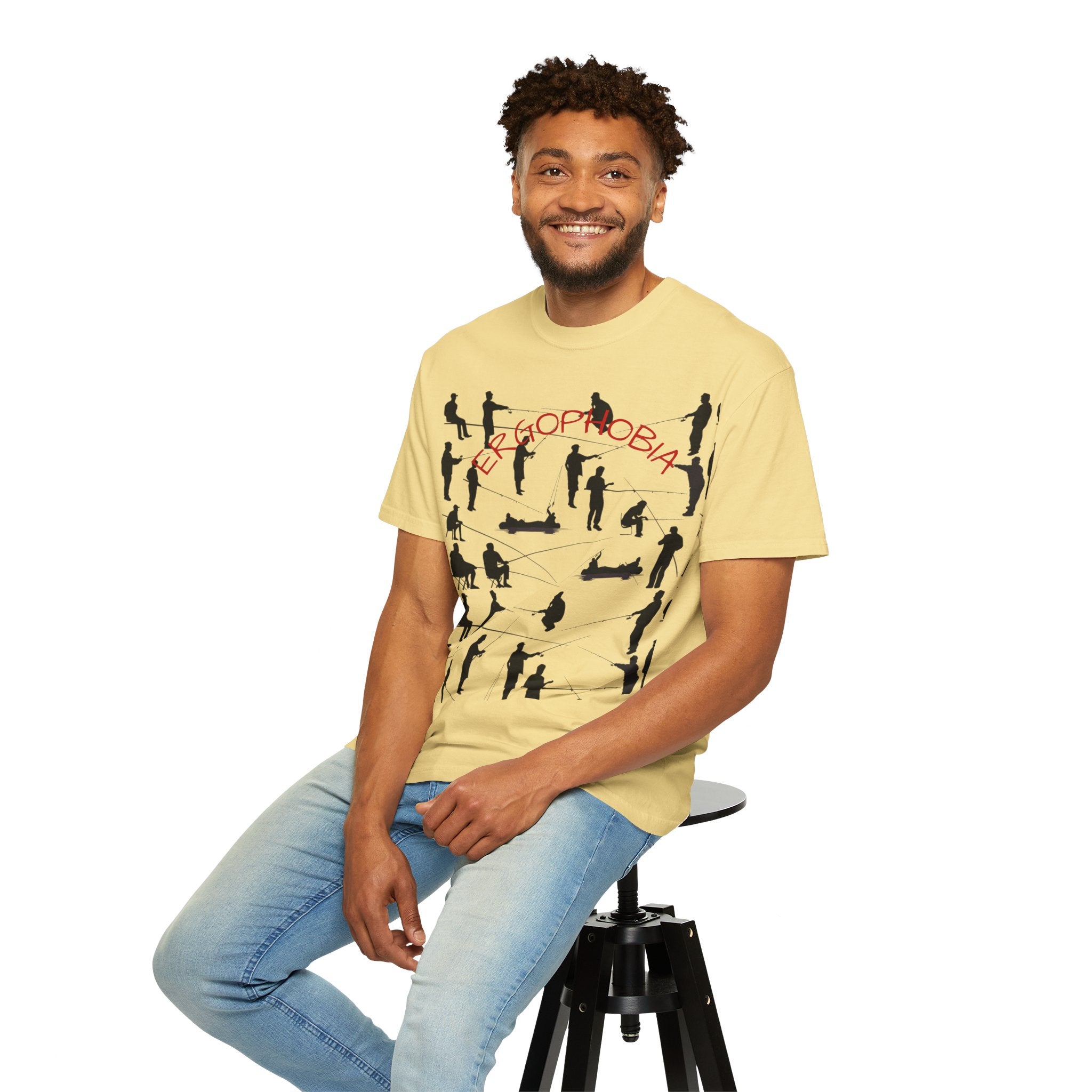 Different Styles of Fishing Garment-Dyed T-Shirt