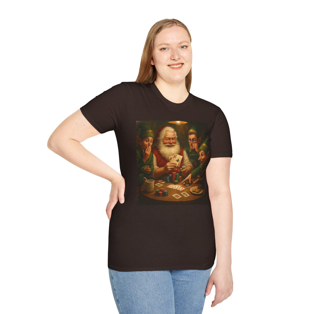 Santa Poker Night Christmas T-Shirt