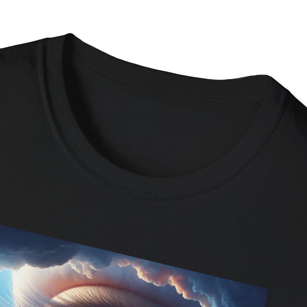 Surreal Sky Eye T-Shirt — Cosmic Blue Eye Artwork Tee