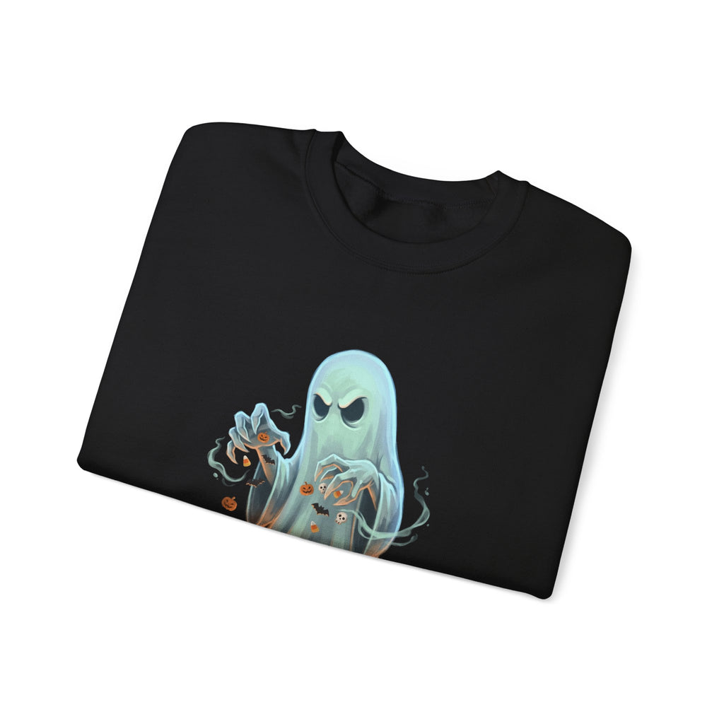 Grumpy Ghost Halloween Crewneck Sweatshirt