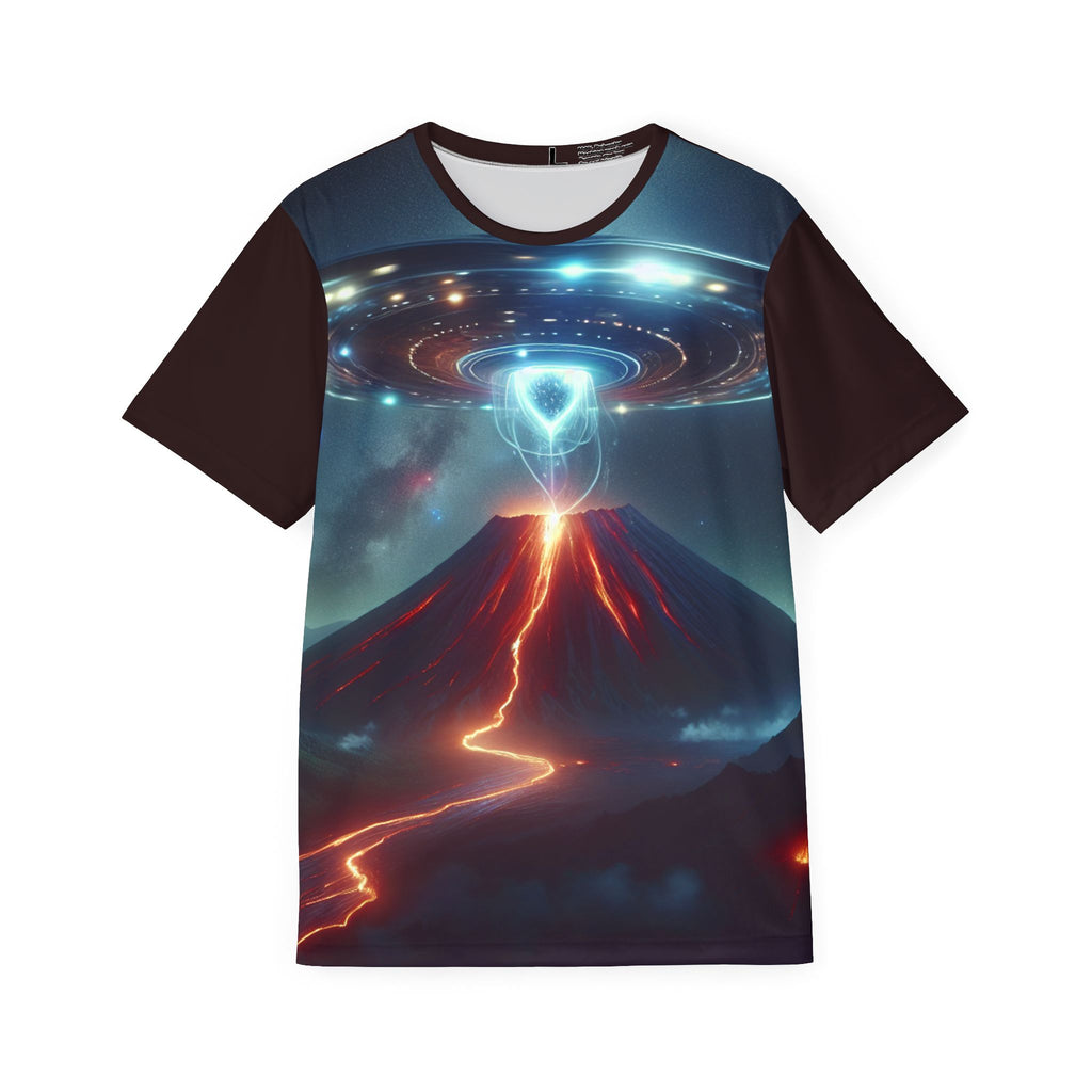 Volcano UFO Sci‑Fi Men's Sports Jersey — All‑Over Print