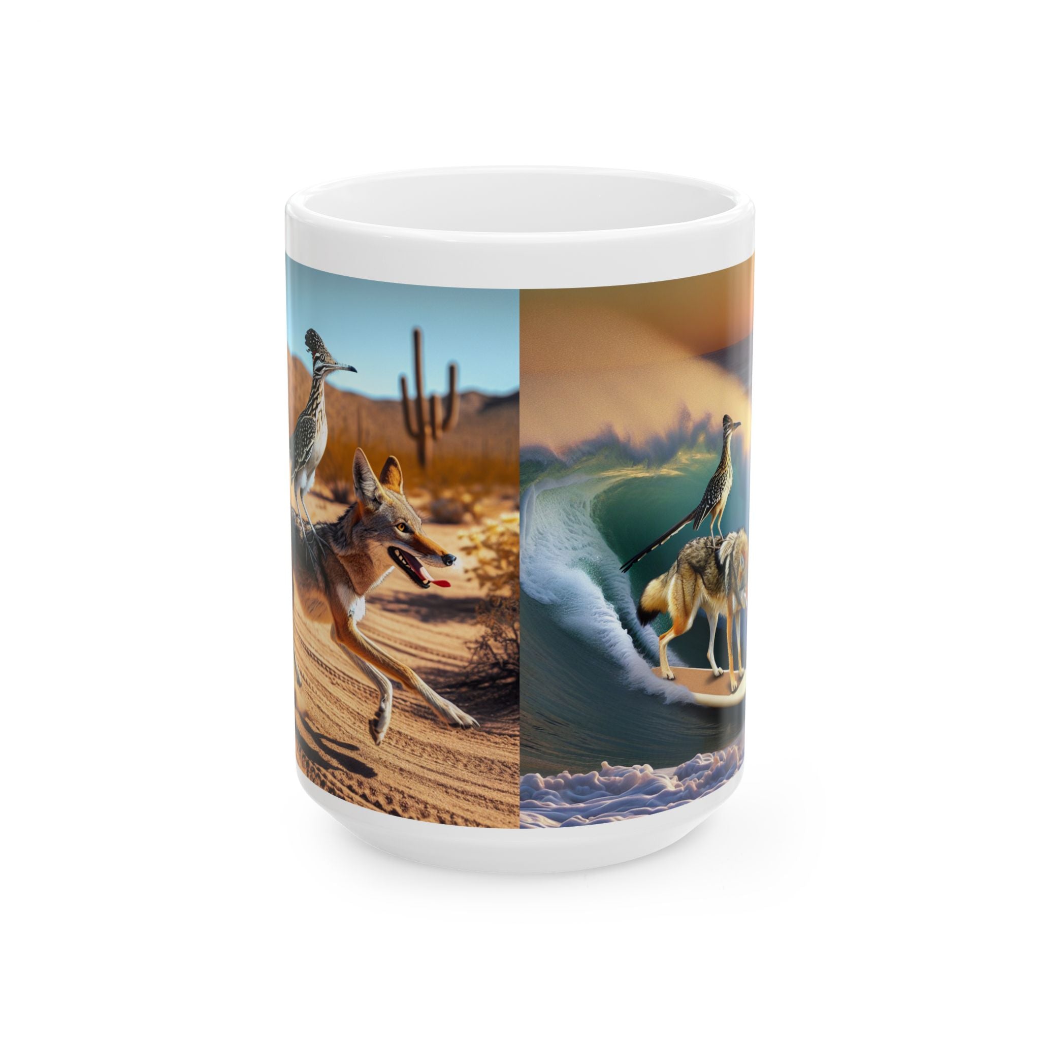 Roadrunner and Coyote Coffee Mug (11oz, 15oz)