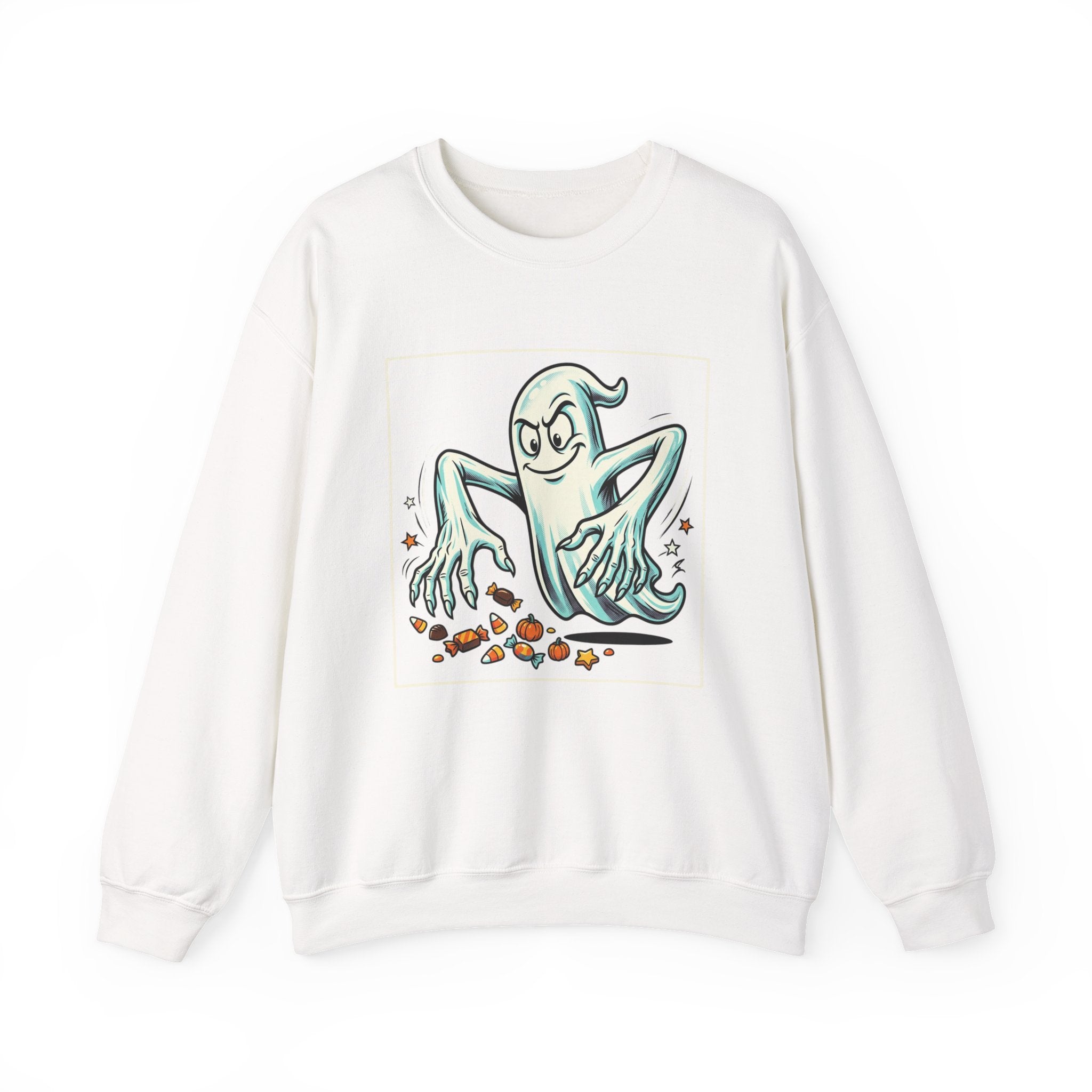 Candy Swipe Ghost Halloween Crewneck Sweatshirt