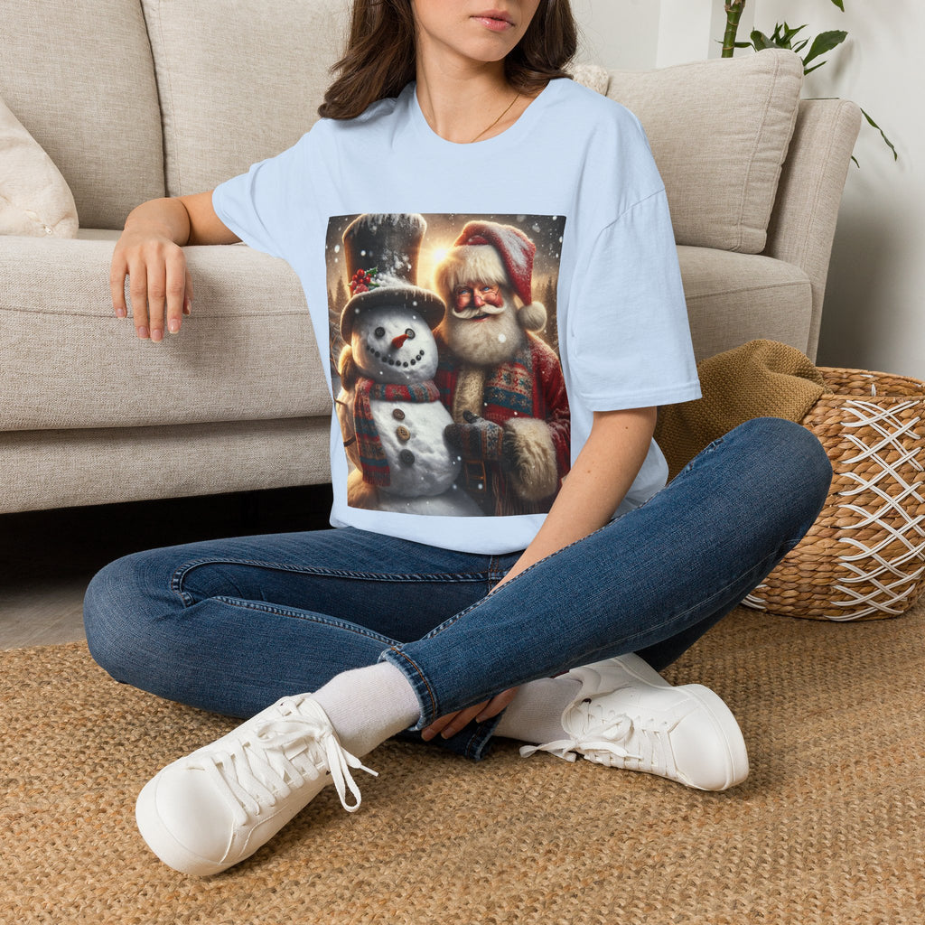 Christmas Santa & Snowman T-Shirt