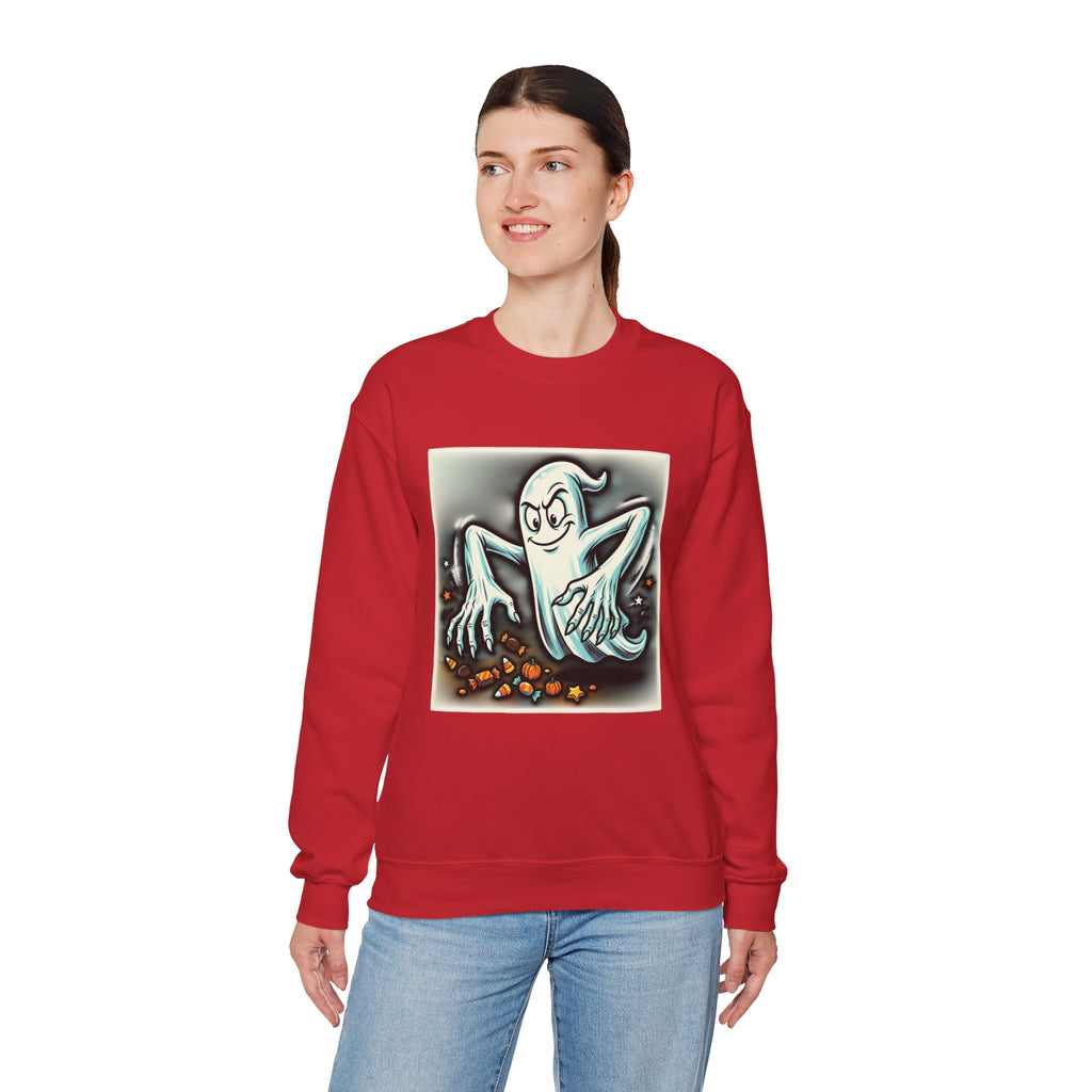 Vintage Candy Ghost Halloween Crewneck Sweatshirt