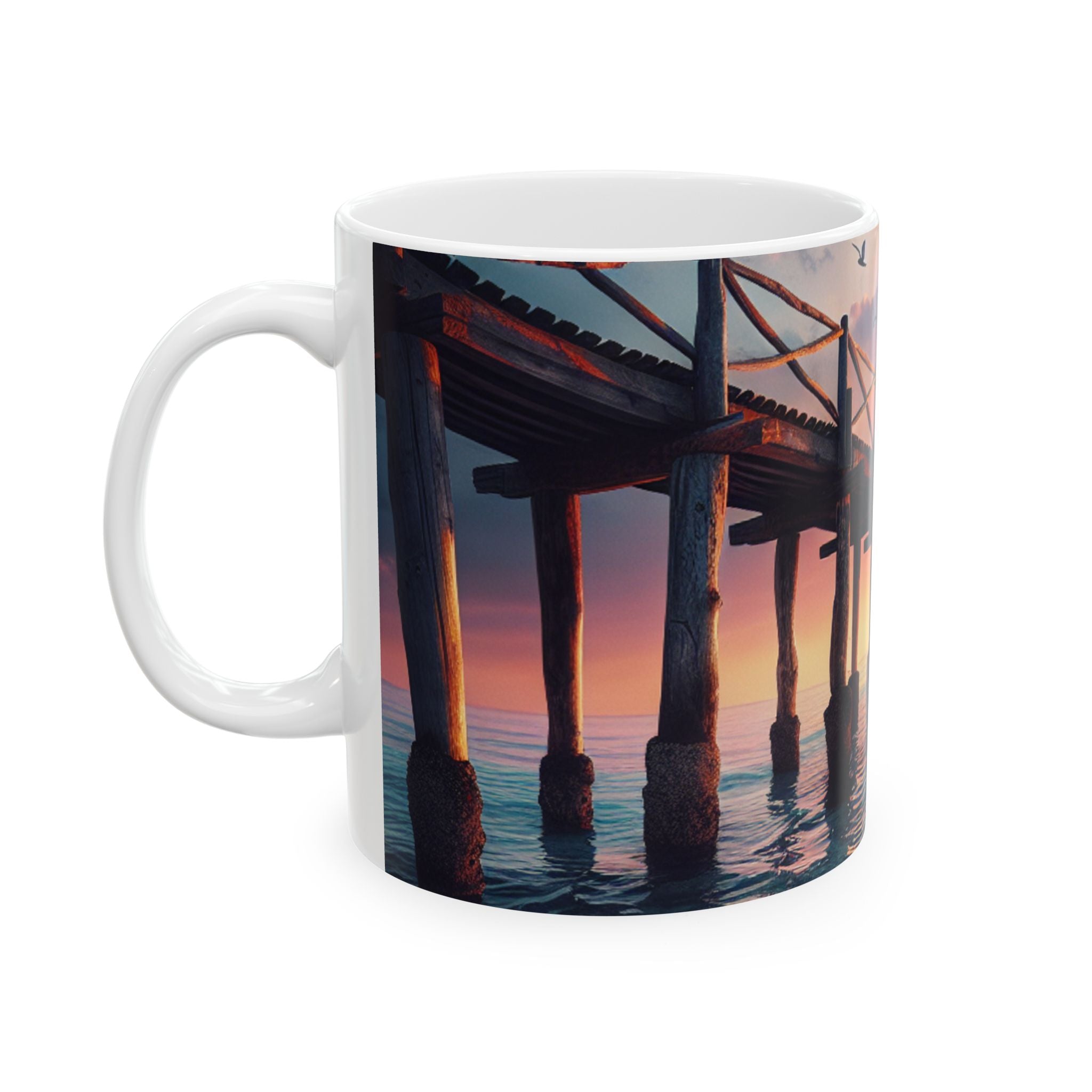 Beach Pier Coffee Mug (11oz, 15oz)
