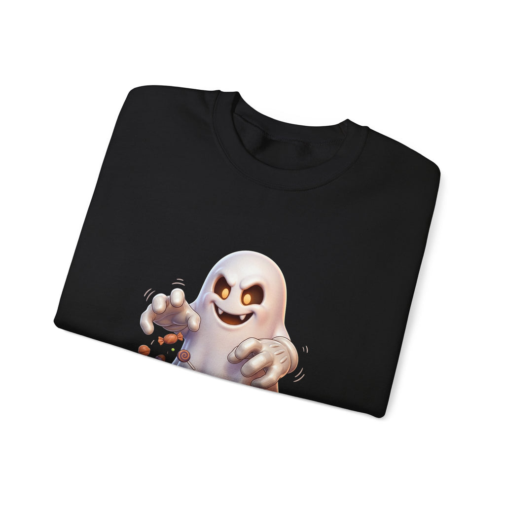 Candy Grabber Ghost Halloween Crewneck Sweatshirt