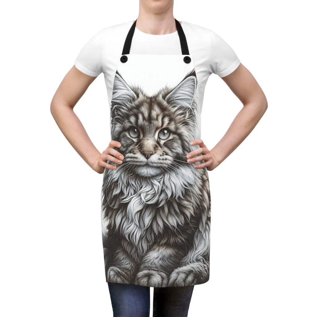 Maine Coon Cat Apron
