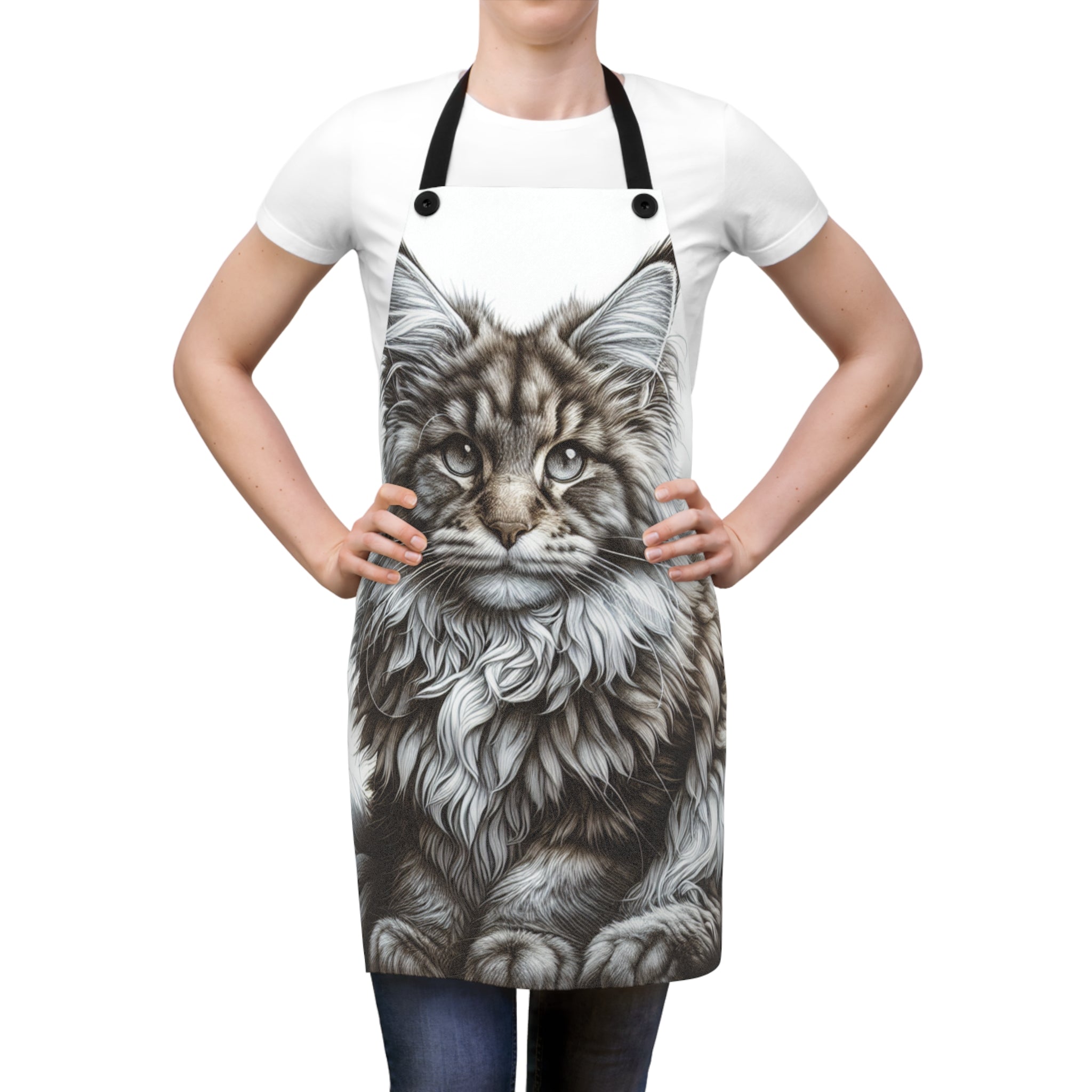 Maine Coon Cat Apron