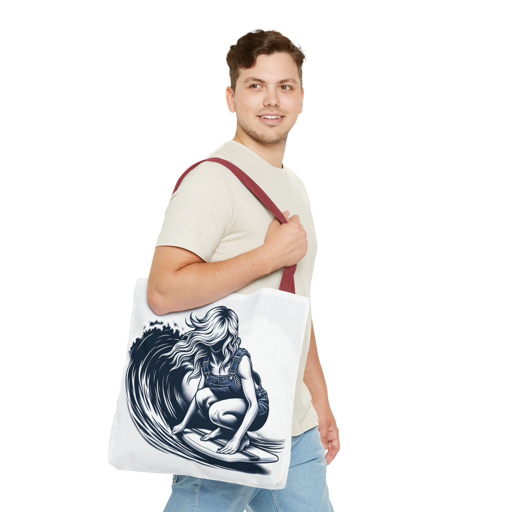 Female Surfer Tote Bag (AOP)