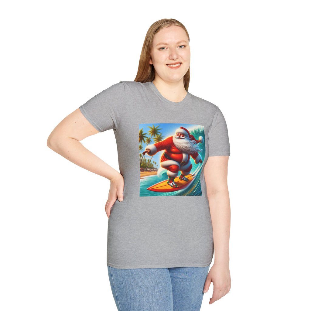 Surfing Santa Christmas T-Shirt
