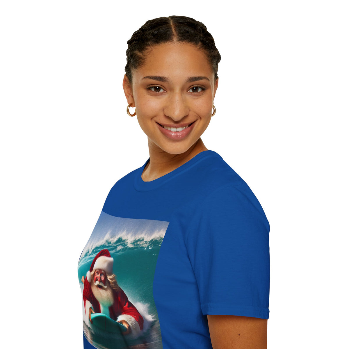 Surfing Santa T-Shirt — Funny Christmas Surf Holiday Tee