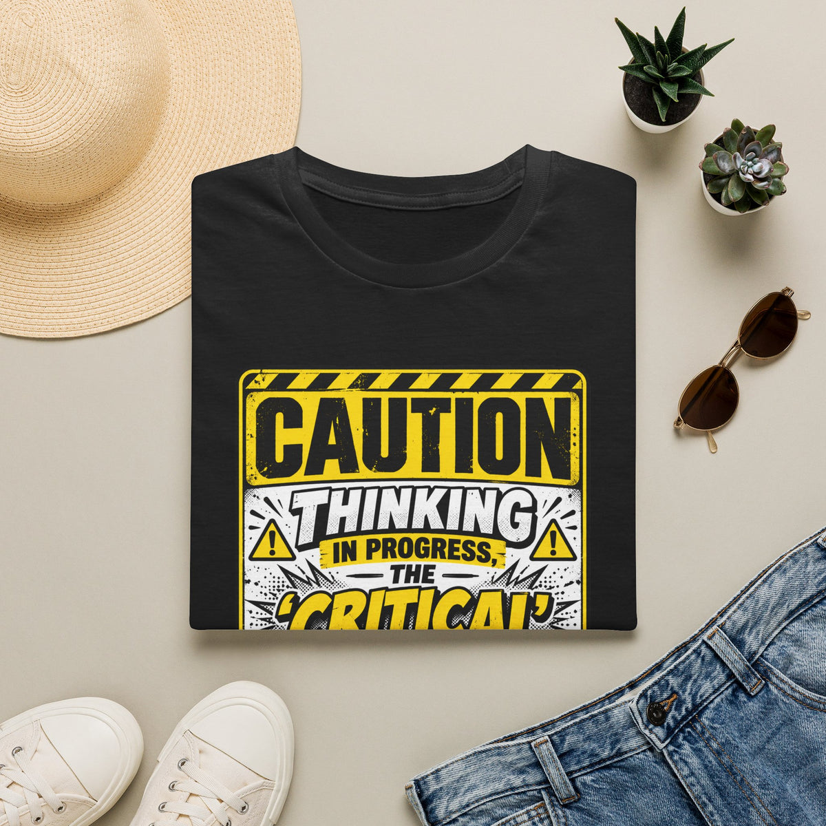 Caution Thinking in Progress Critical Kind T-Shirt