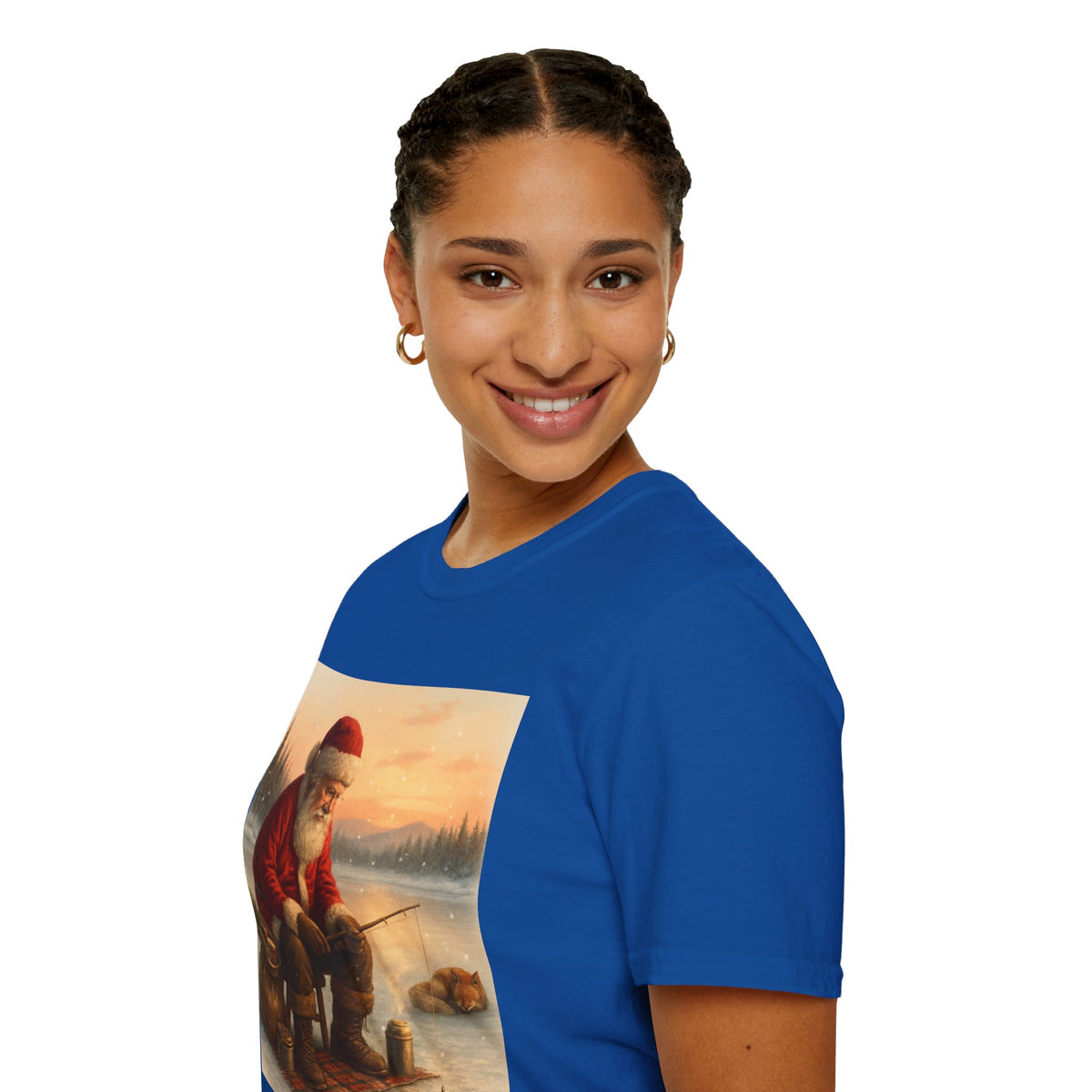 Santa Fishing Christmas T-Shirt
