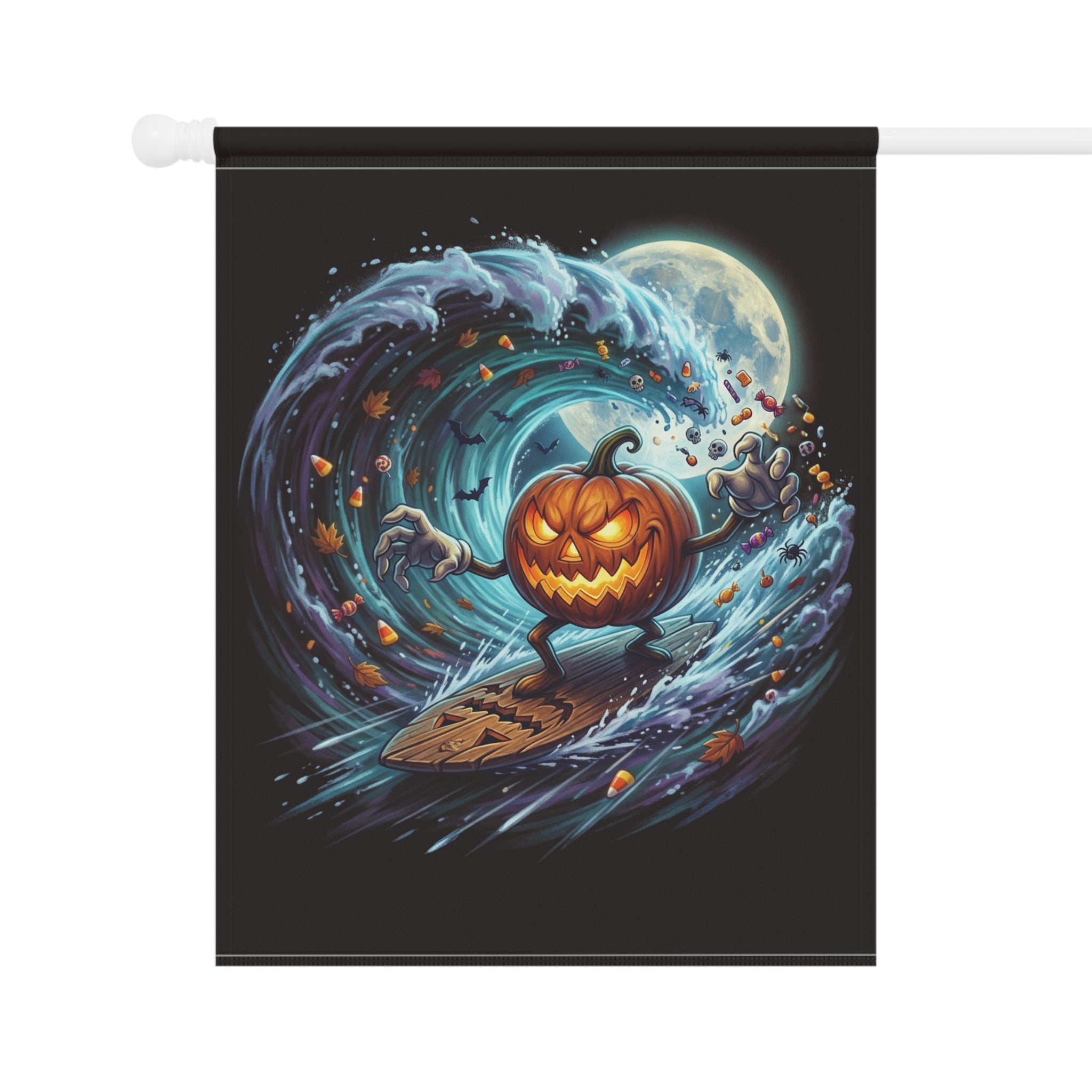 SURFING PUMPKIN Garden & House Banner
