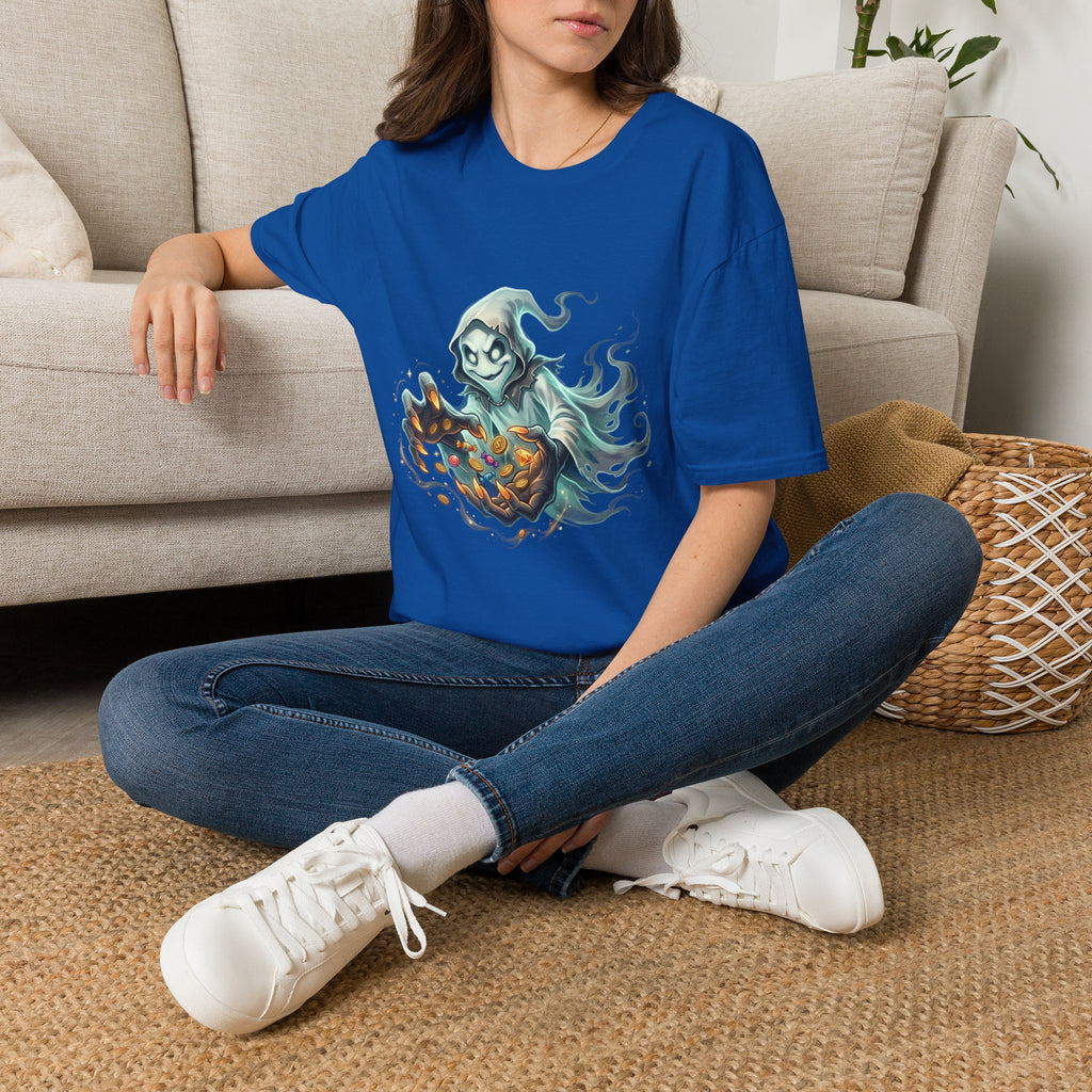 Hooded Ghost Halloween Unisex Softstyle T-Shirt