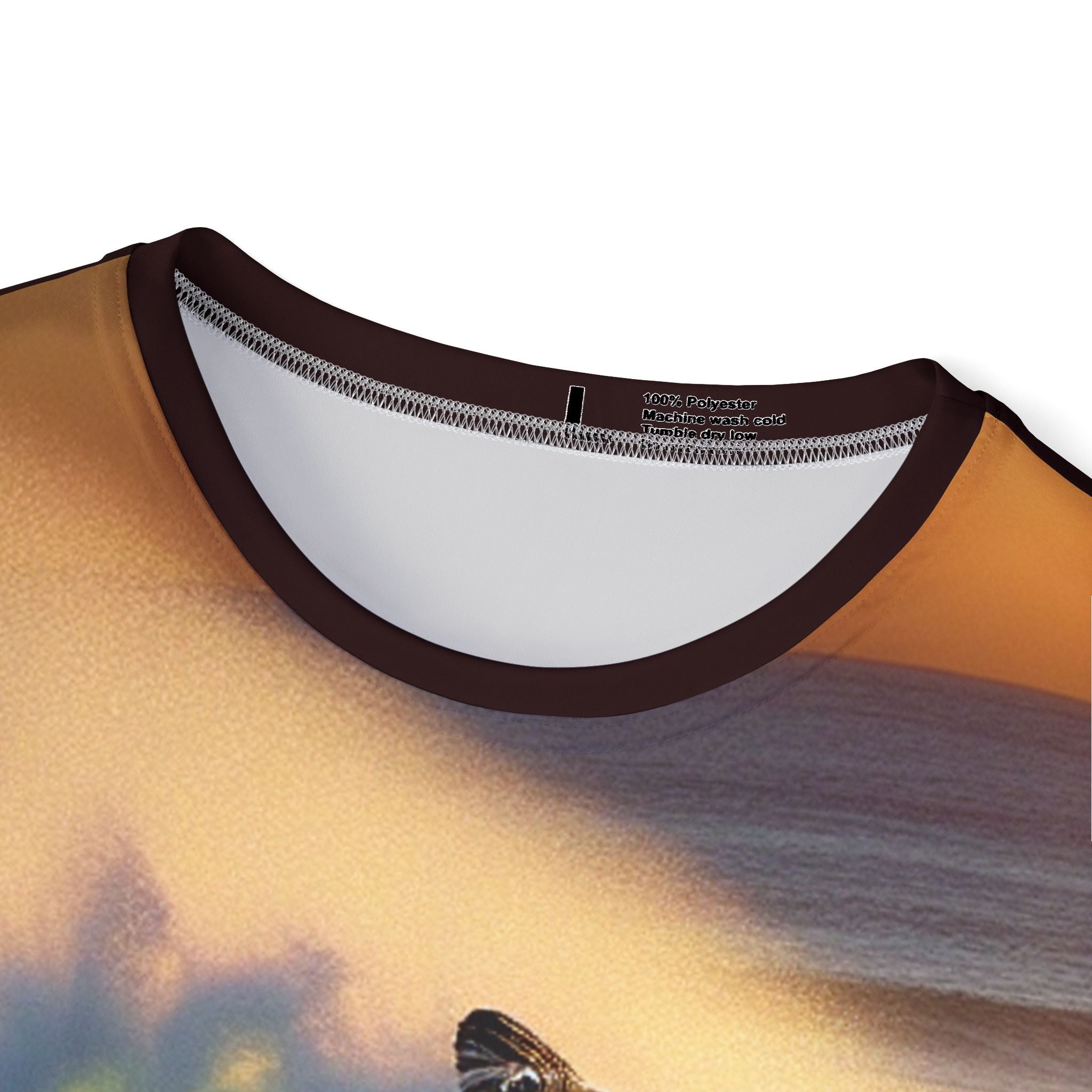 Surfing Coyote & Roadrunner Men’s Sports Jersey — All-Over Print Tropical Wave Tee