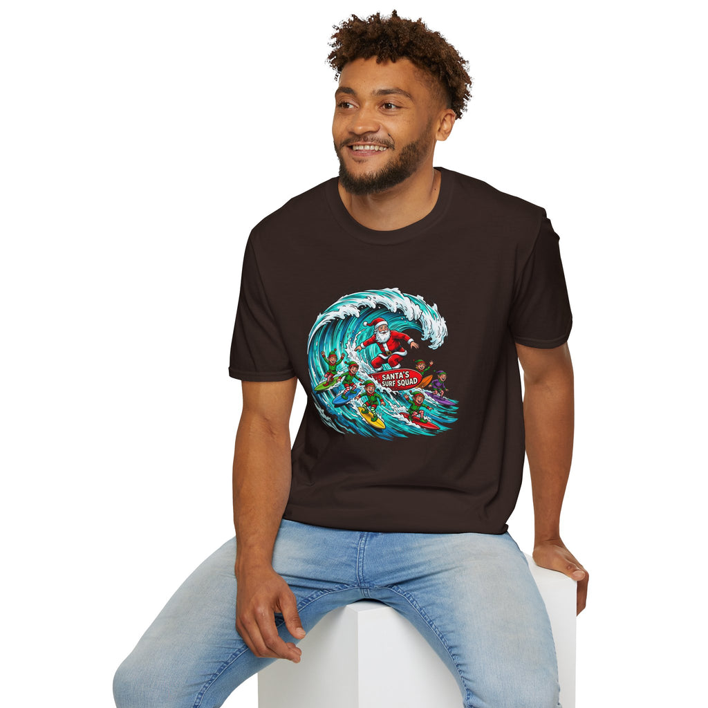 Santa’s Surf Christmas T-Shirt – Tropical Holiday Gift