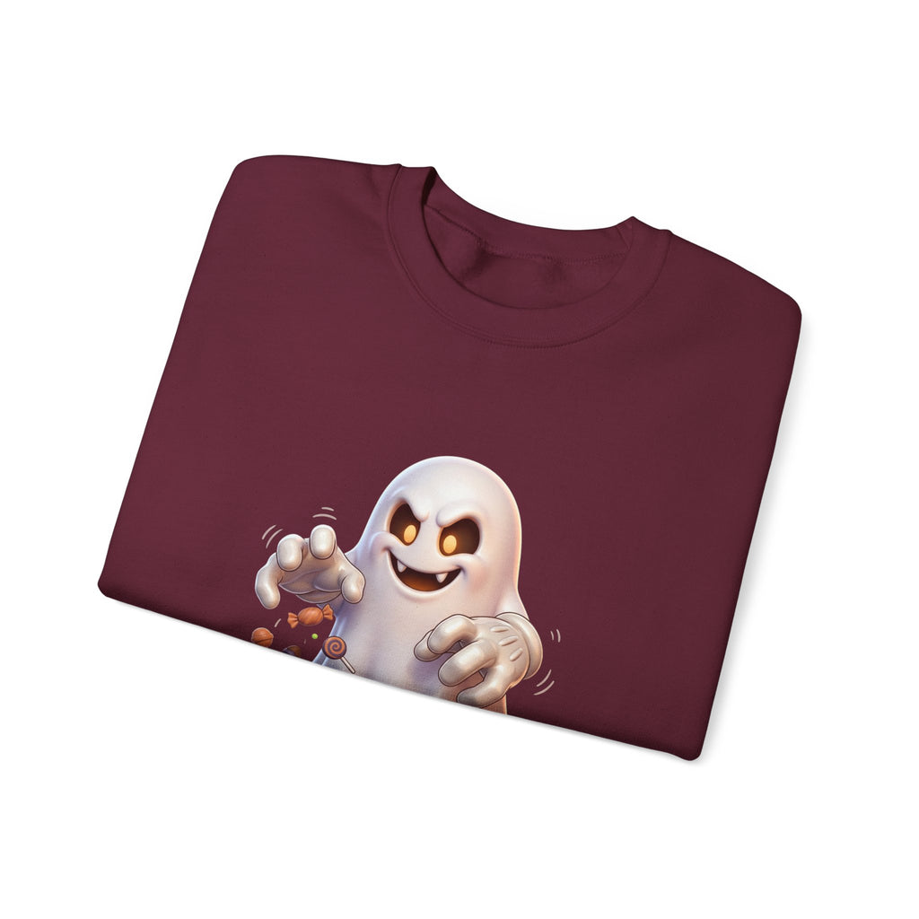 Candy Grabber Ghost Halloween Crewneck Sweatshirt