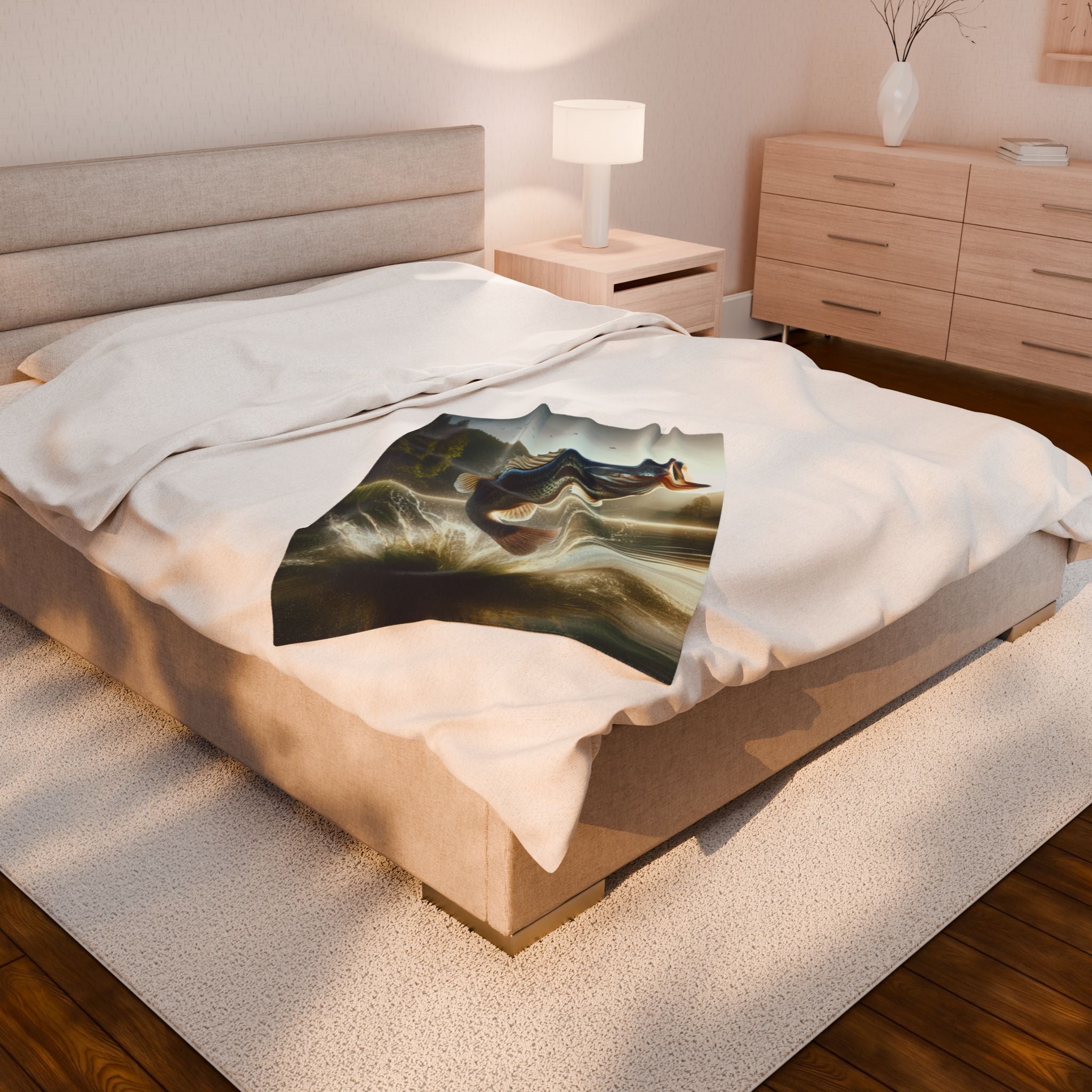 Velveteen Plush Blanket - Fish